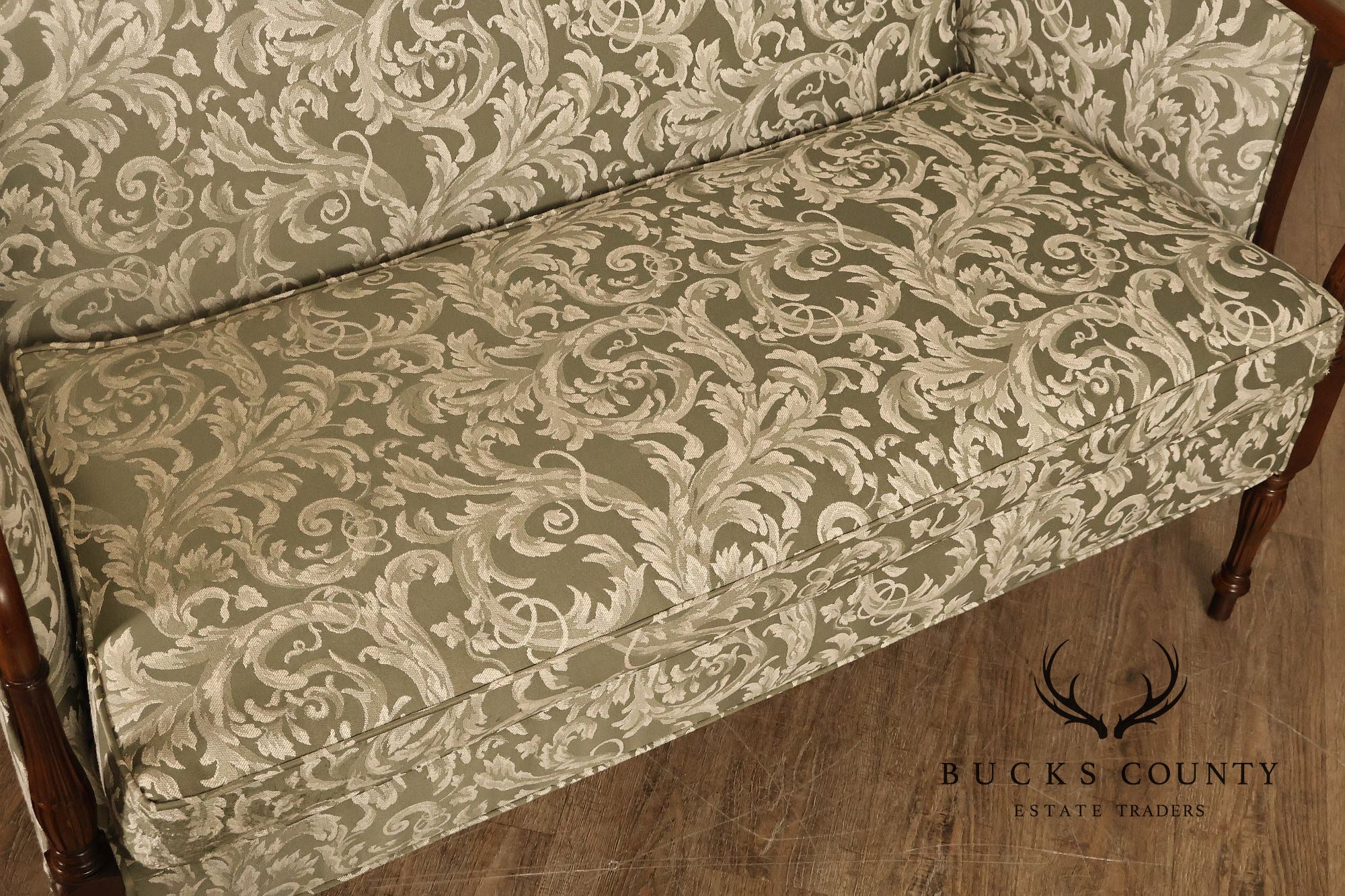 Sheraton Style Custom Upholstered Loveseat