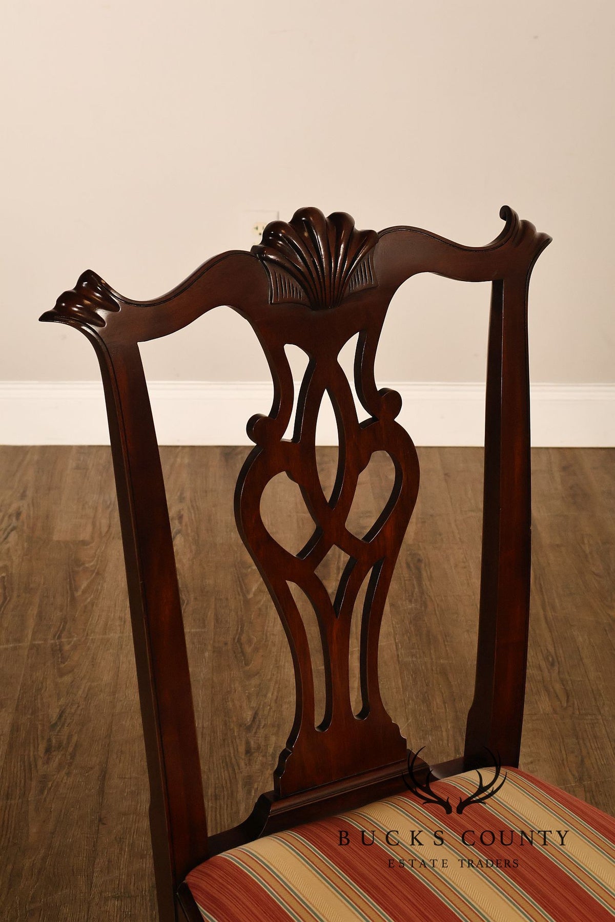 Henkel Harris Set Of Eight Chippendale Mahogany Dining Chairs