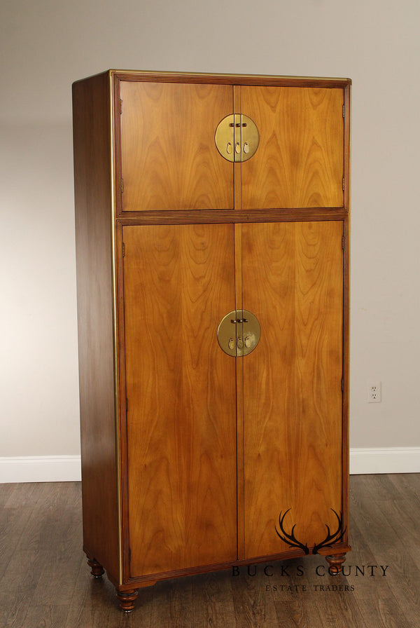 Baker Furniture Far East Collection Tall Armoire Cabinet
