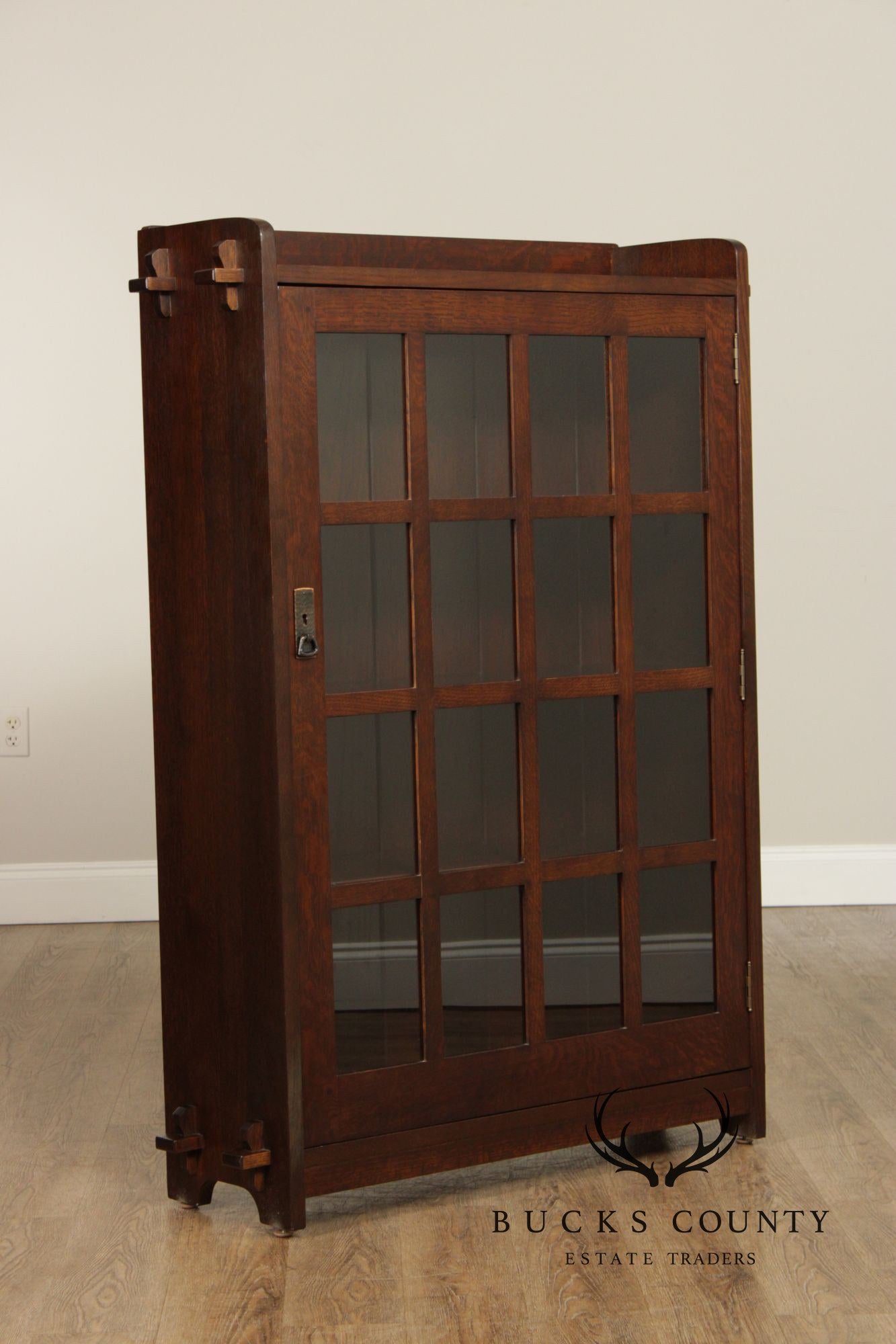 Stickley Mission Oak Glass Front Bookcase