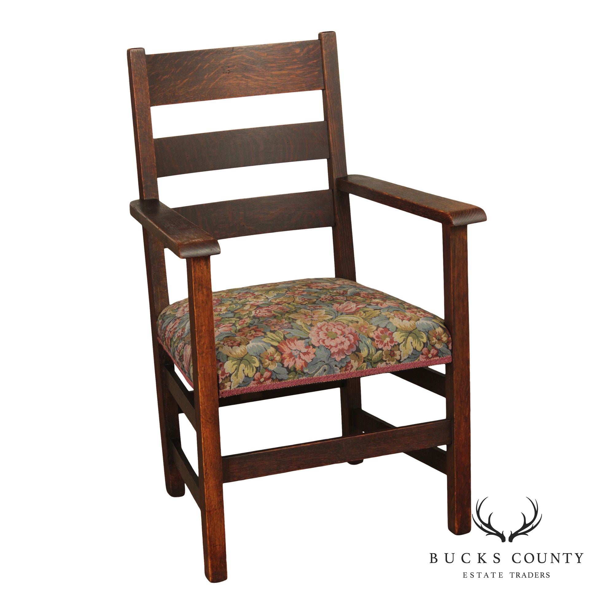 Stickley Brothers Quaint Furniture Mission Oak Armchair