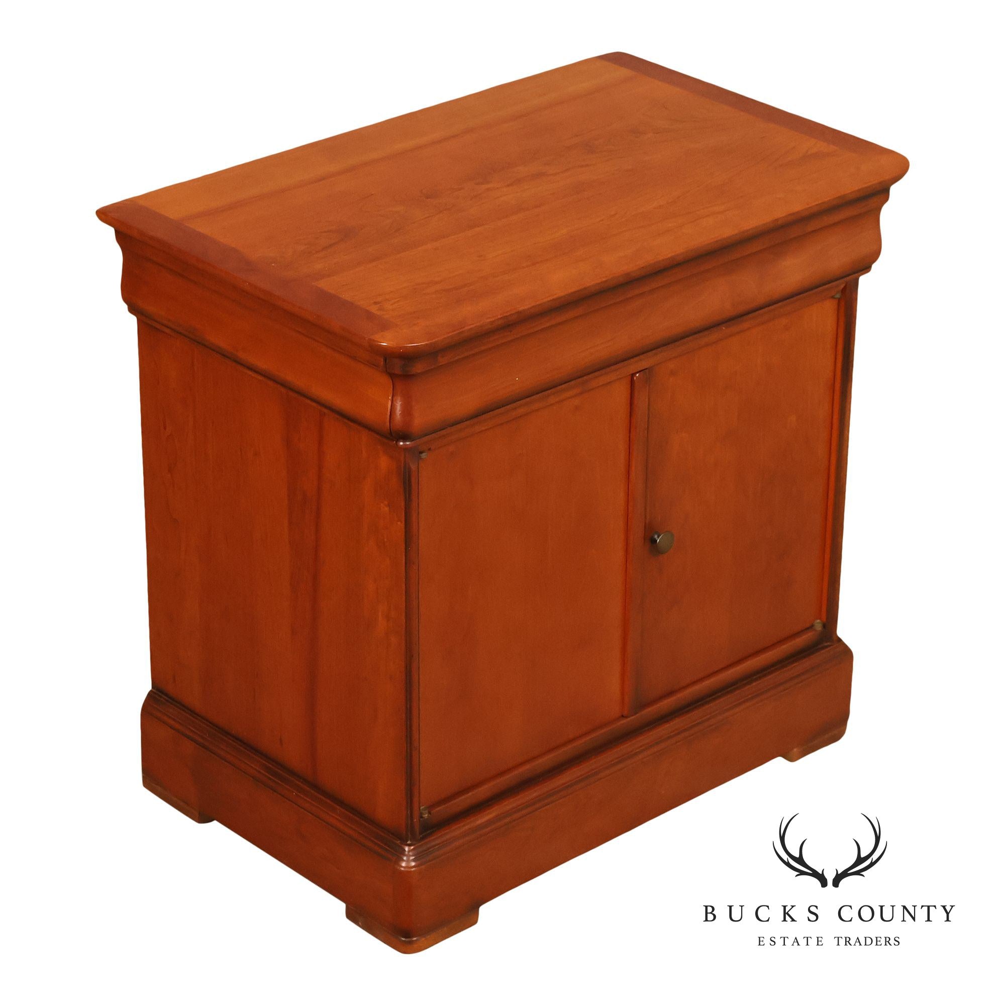 French Louis Philippe Style Cherry Nightstand