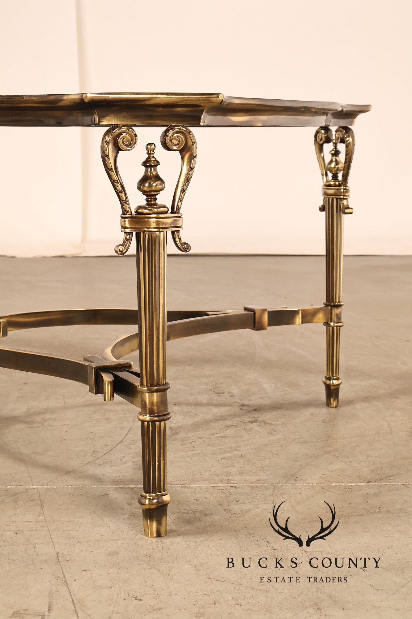 Maitland Smith Glass Top 'Venice' Coffee Table