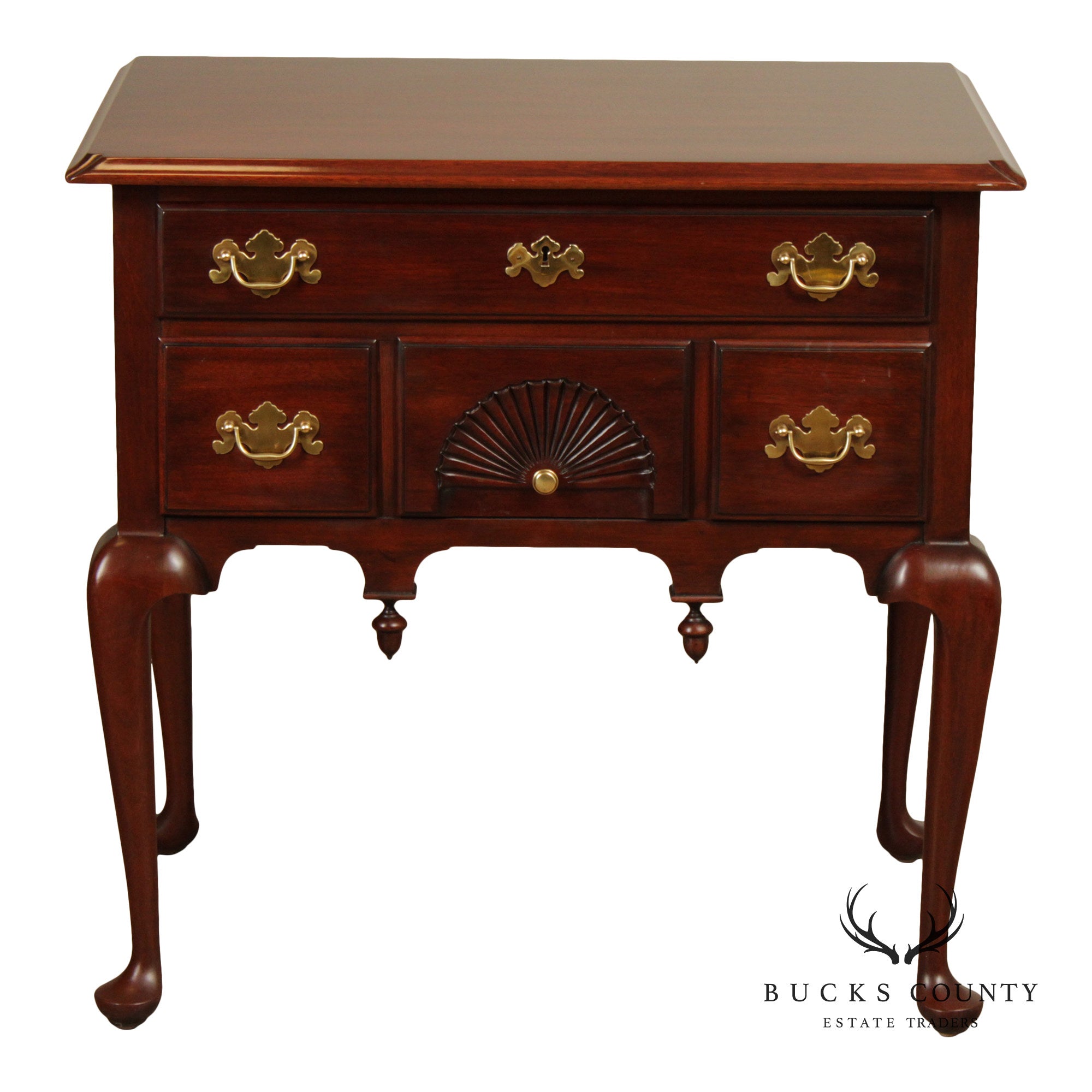 Henkel Harris Queen Anne Style Mahogany Lowboy