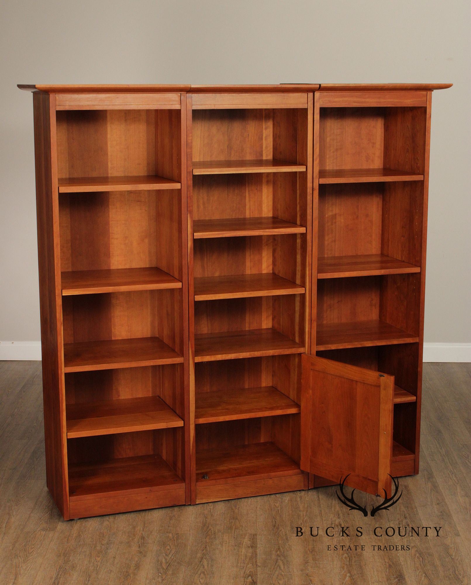 Stickley Mission Collection Three-Piece Cherry Bookcase