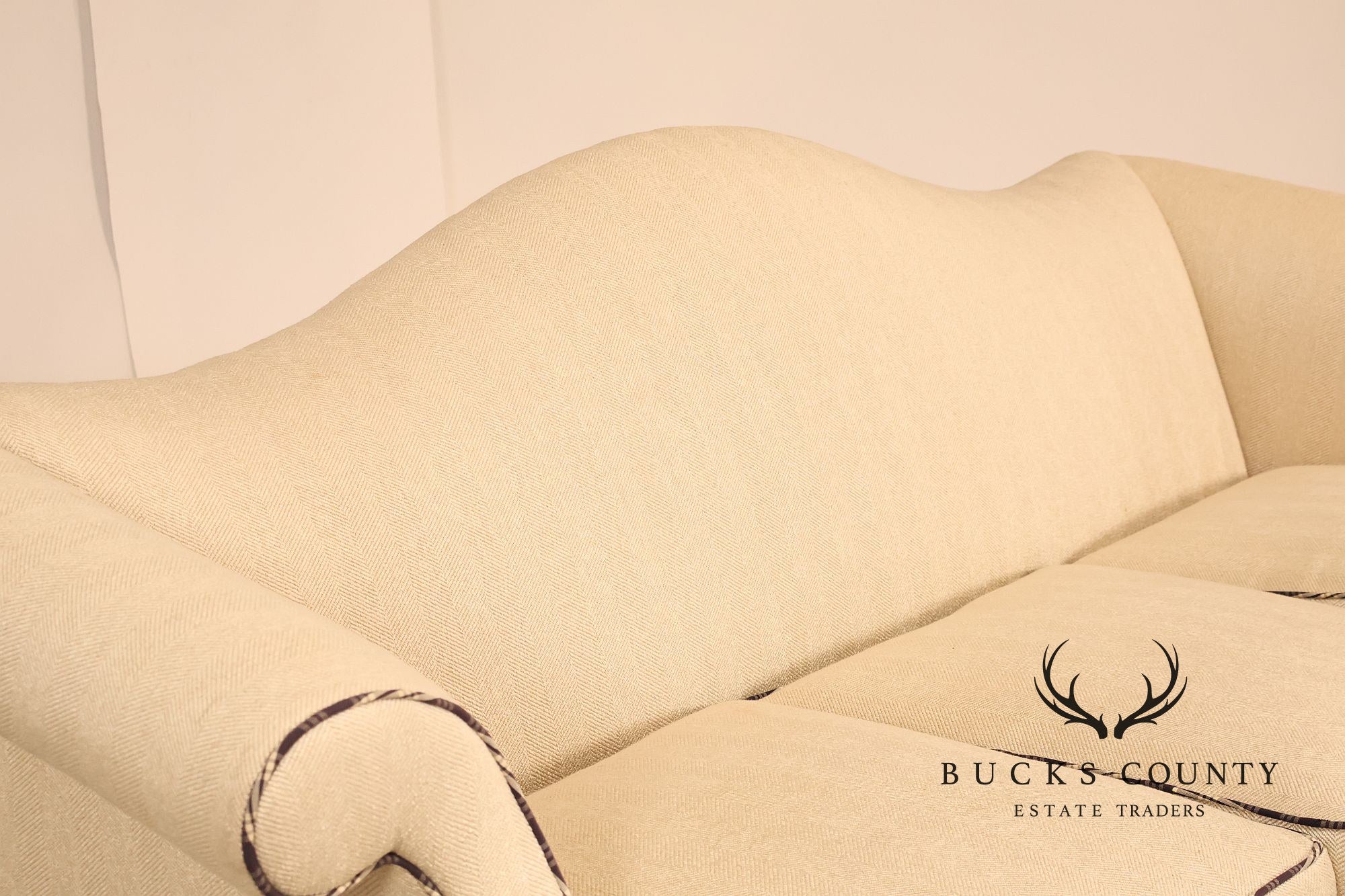 Ethan Allen Vintage Chippendale Style Upholstered Sofa