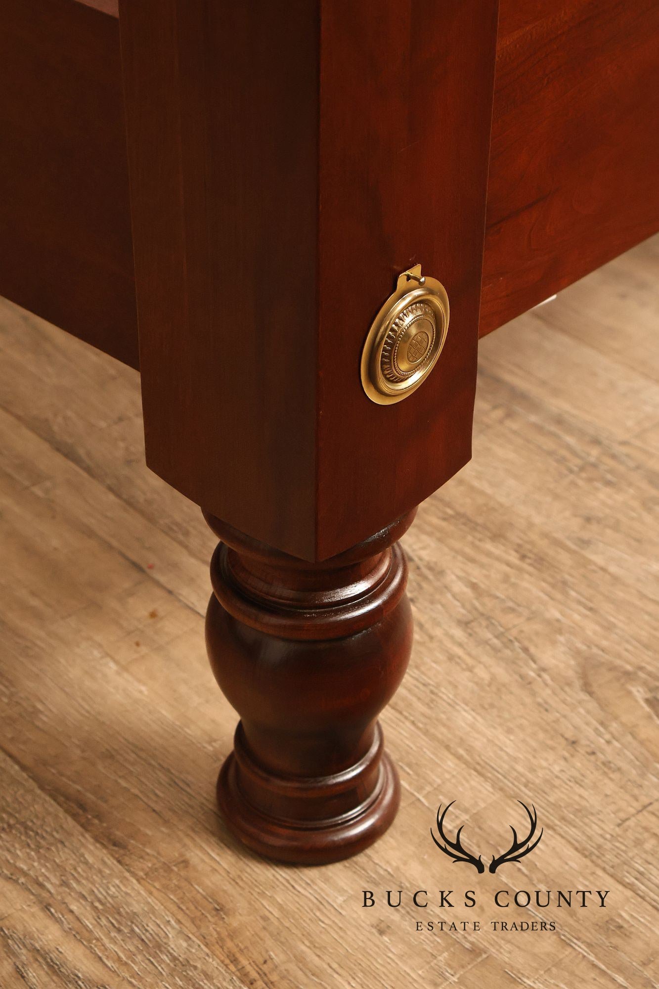 Pair Of Traditional Cherry Wood Twin Poster Beds