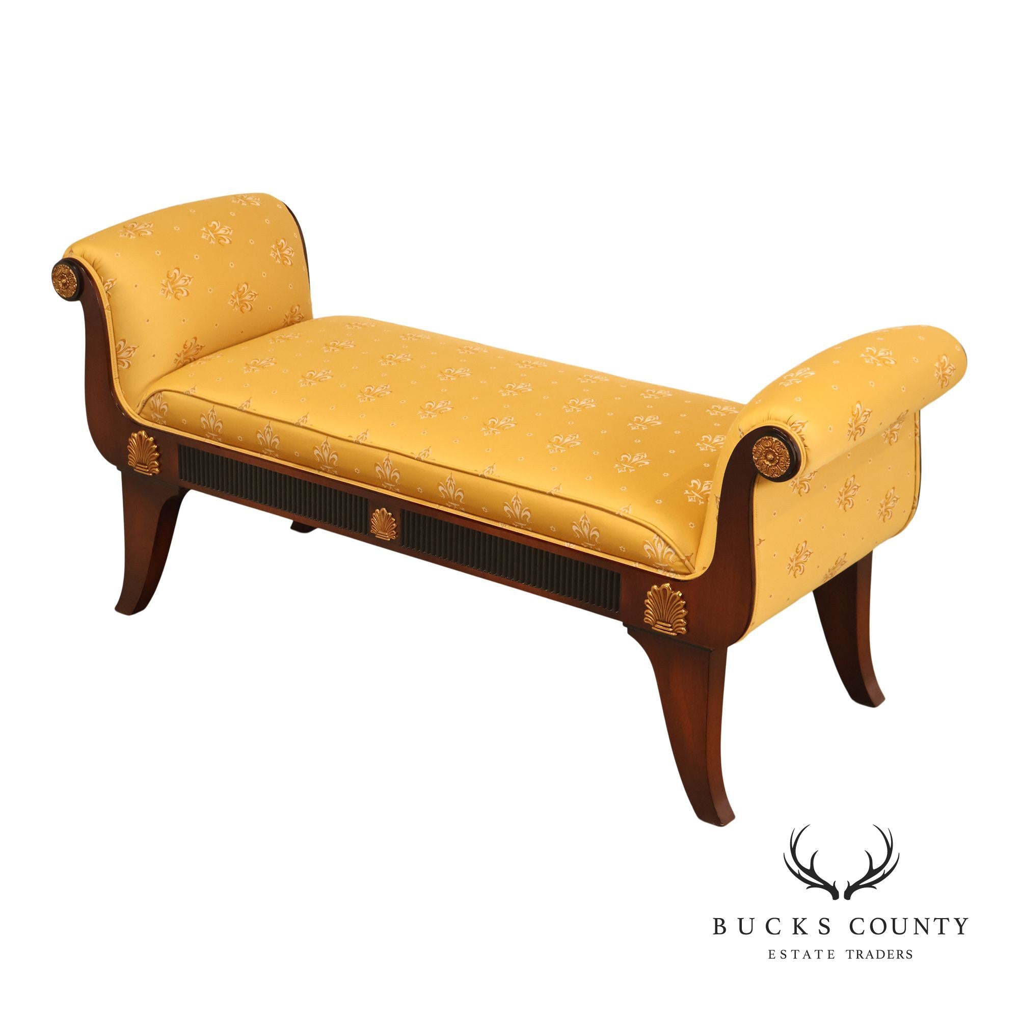 Mariner Furniture Empire Style Mahogany Window Bench