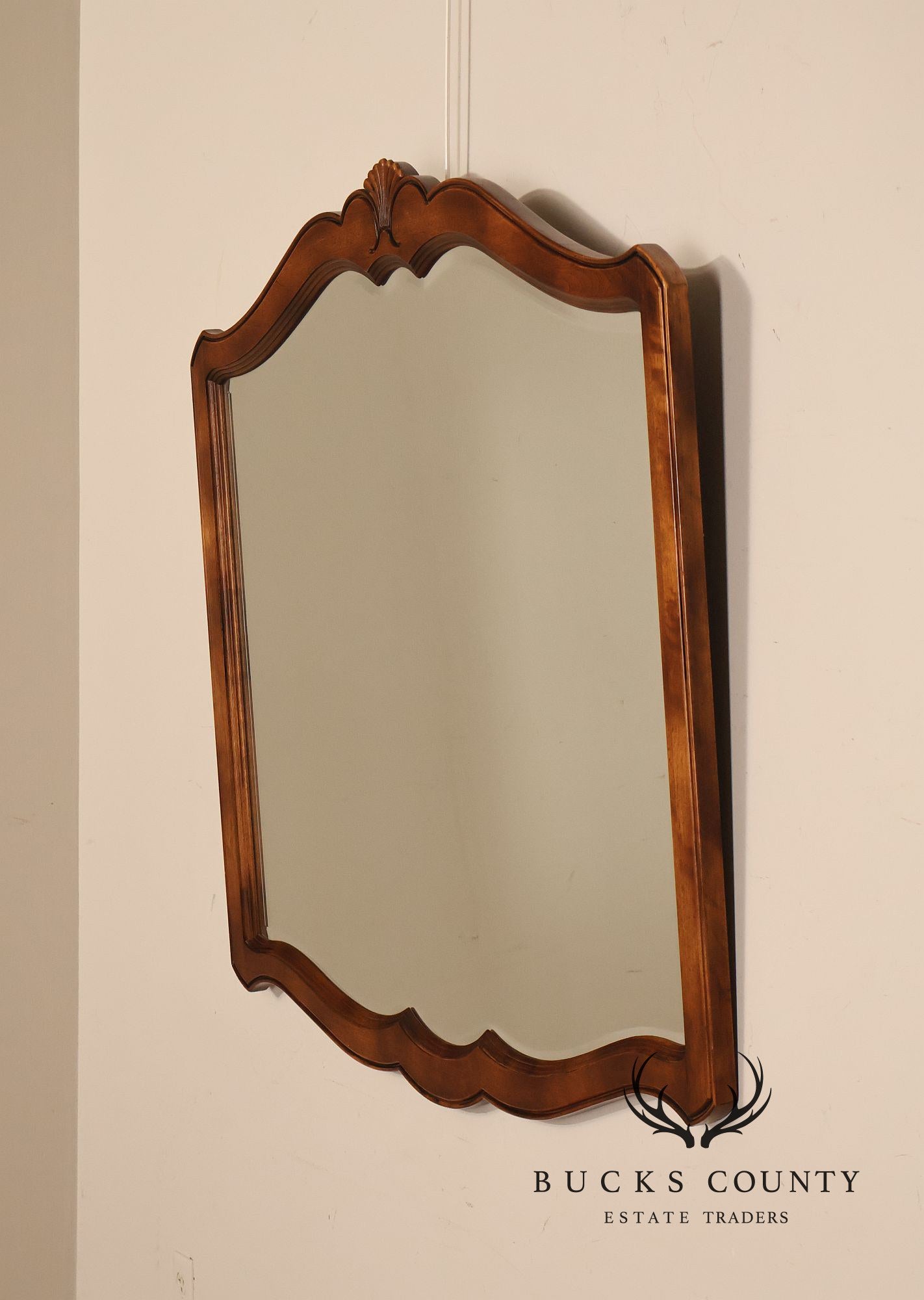 Ethan Allen Country French Collection Maple And Birchwood Beveled  Mirror