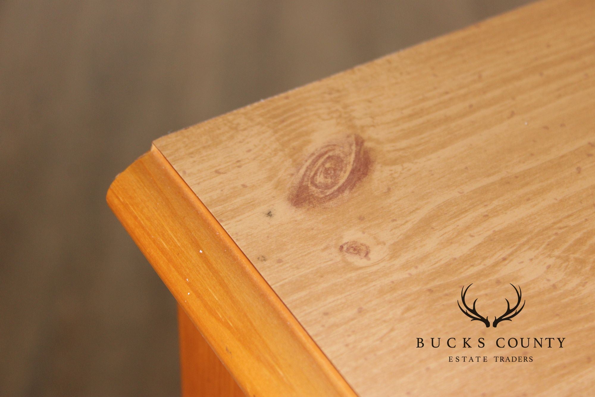 Stanley Furniture Pine and Wicker Chest of Drawers