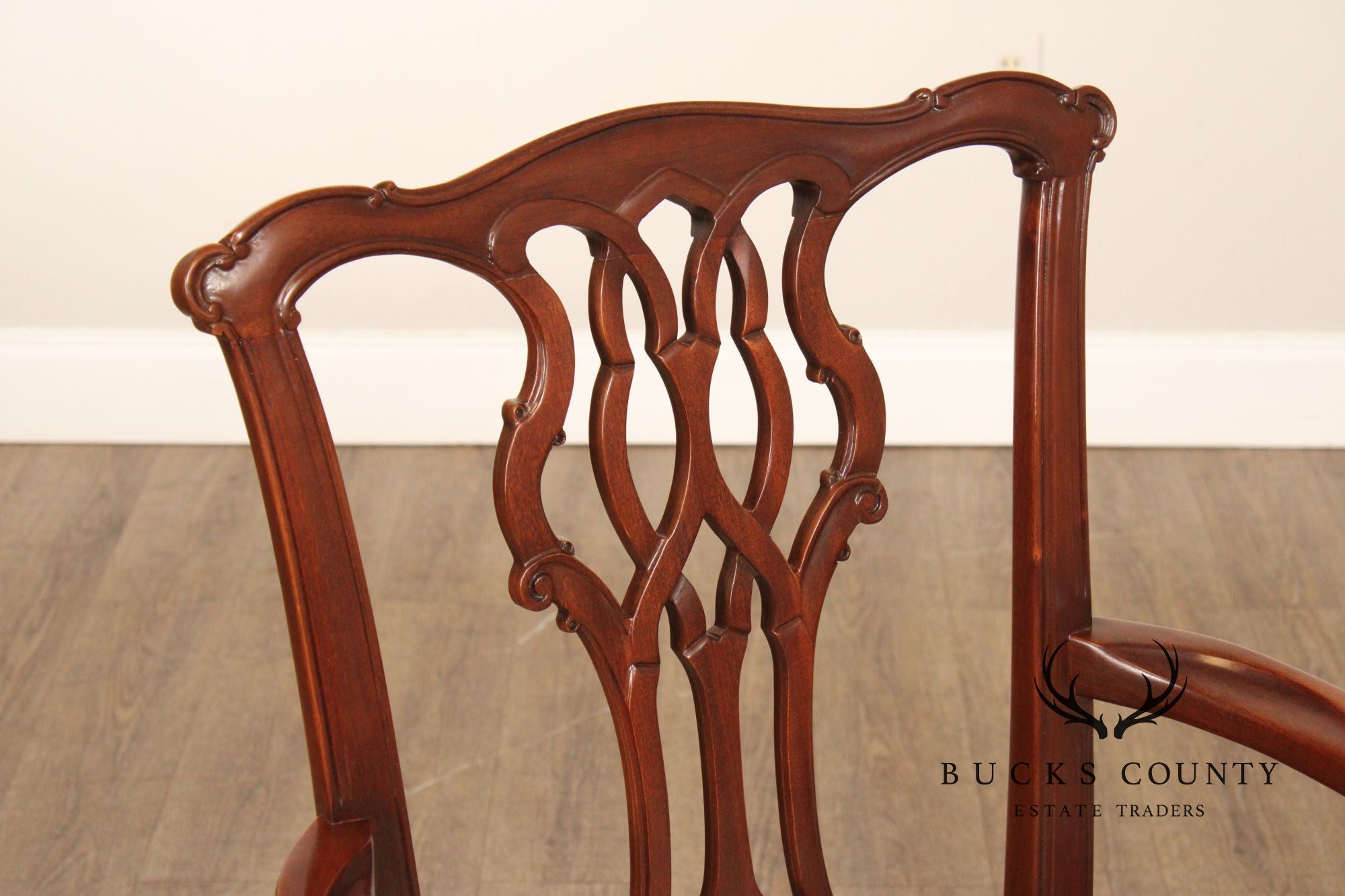 Councill Chippendale Style Set of Ten Mahogany Dining Chairs