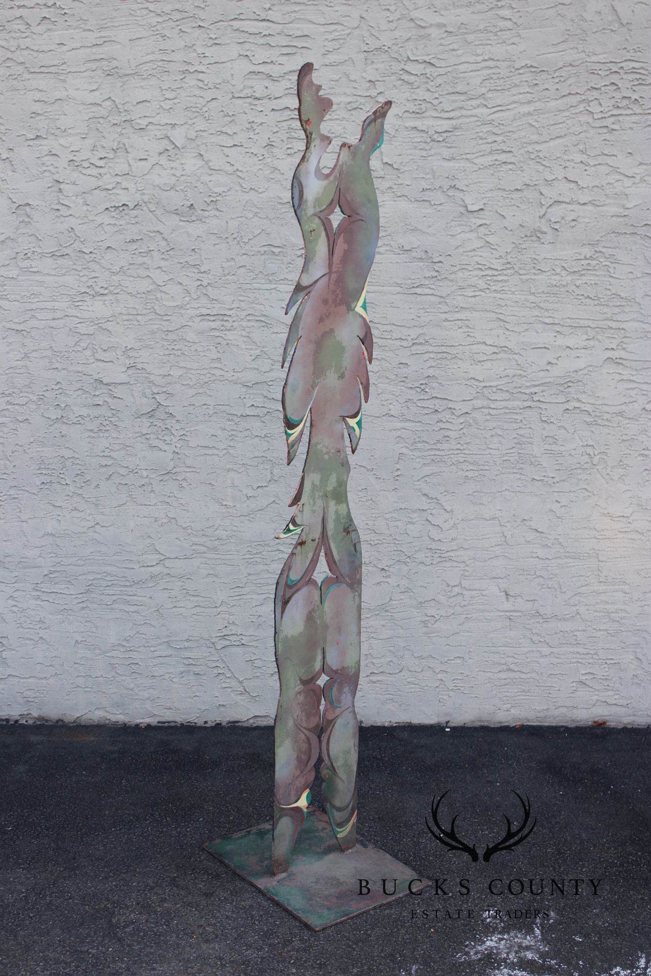 Raymond Rocklin Painted Metal Abstract Sculpture