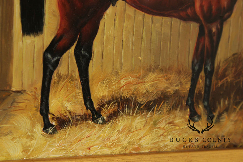 Continental School Framed Painting of a Horse, After W.F. Chadwick