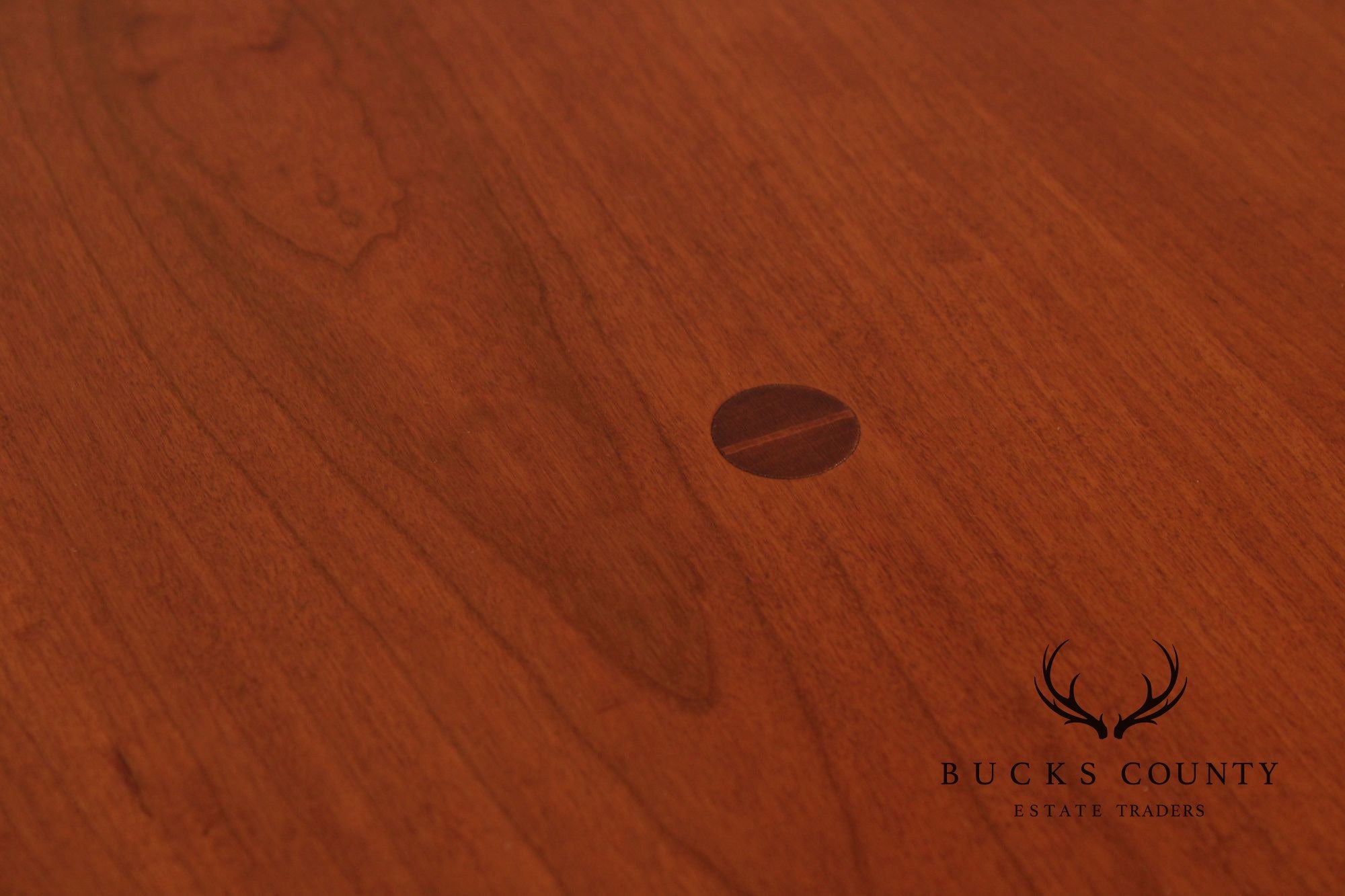 Custom Crafted Windsor Style Round Cherry and Ebonized Maple Side Table