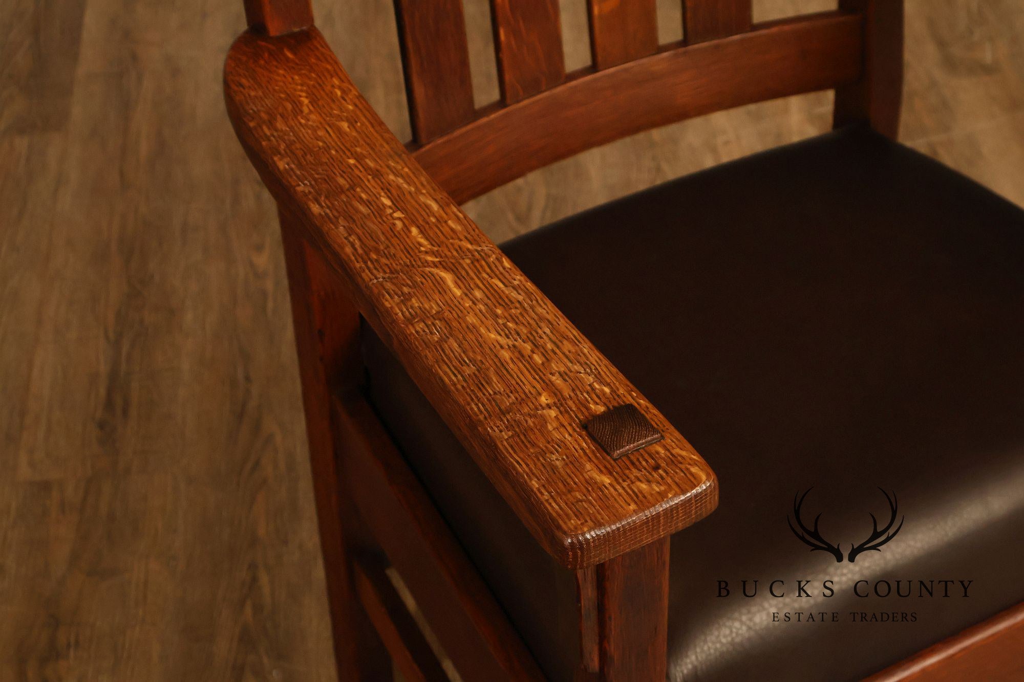 Antique Mission Quarter Sawn Oak Armchair