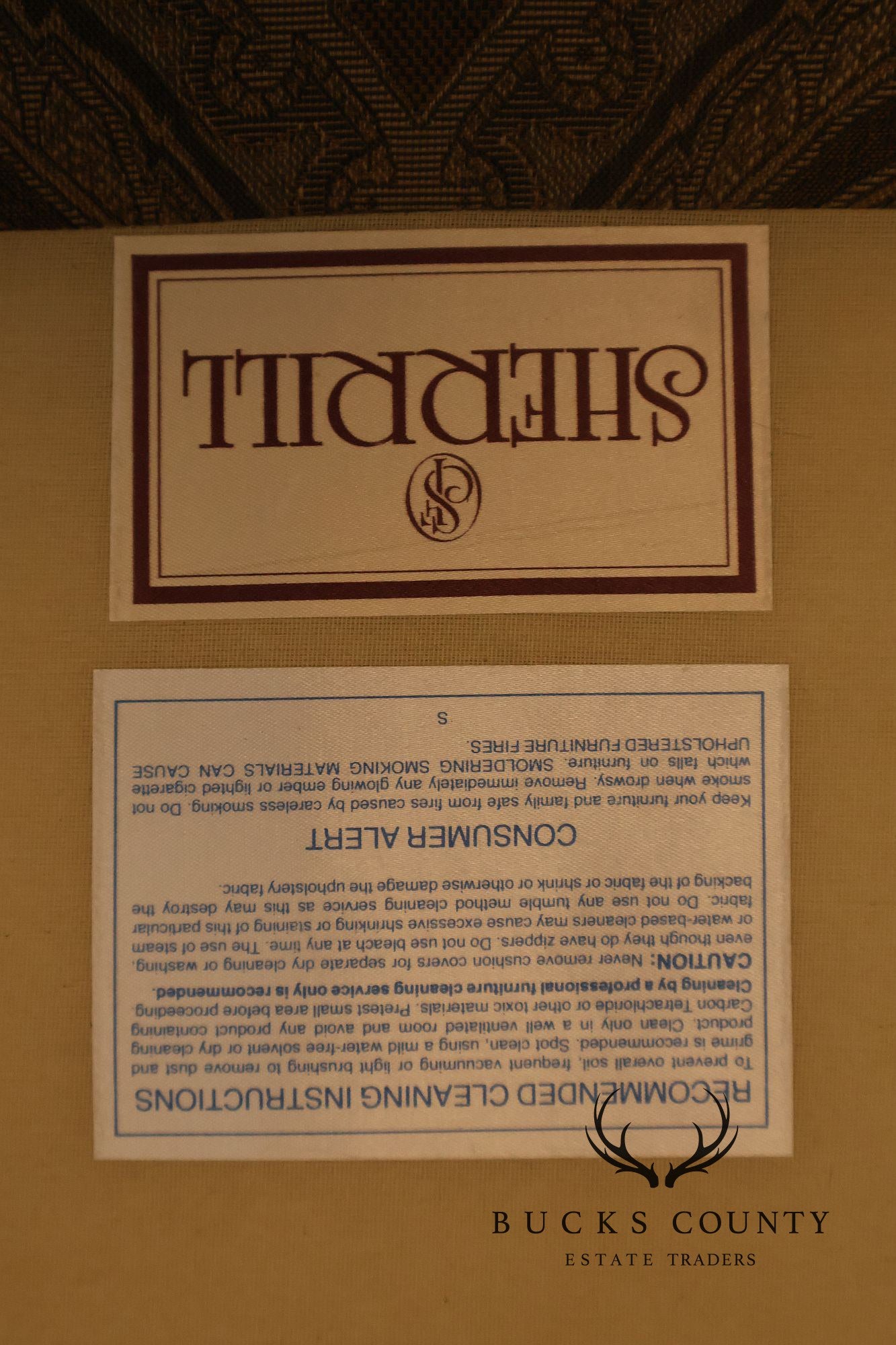 Sherrill Biedermeier Style Upholstered Armchair With Exposed Wood Frame