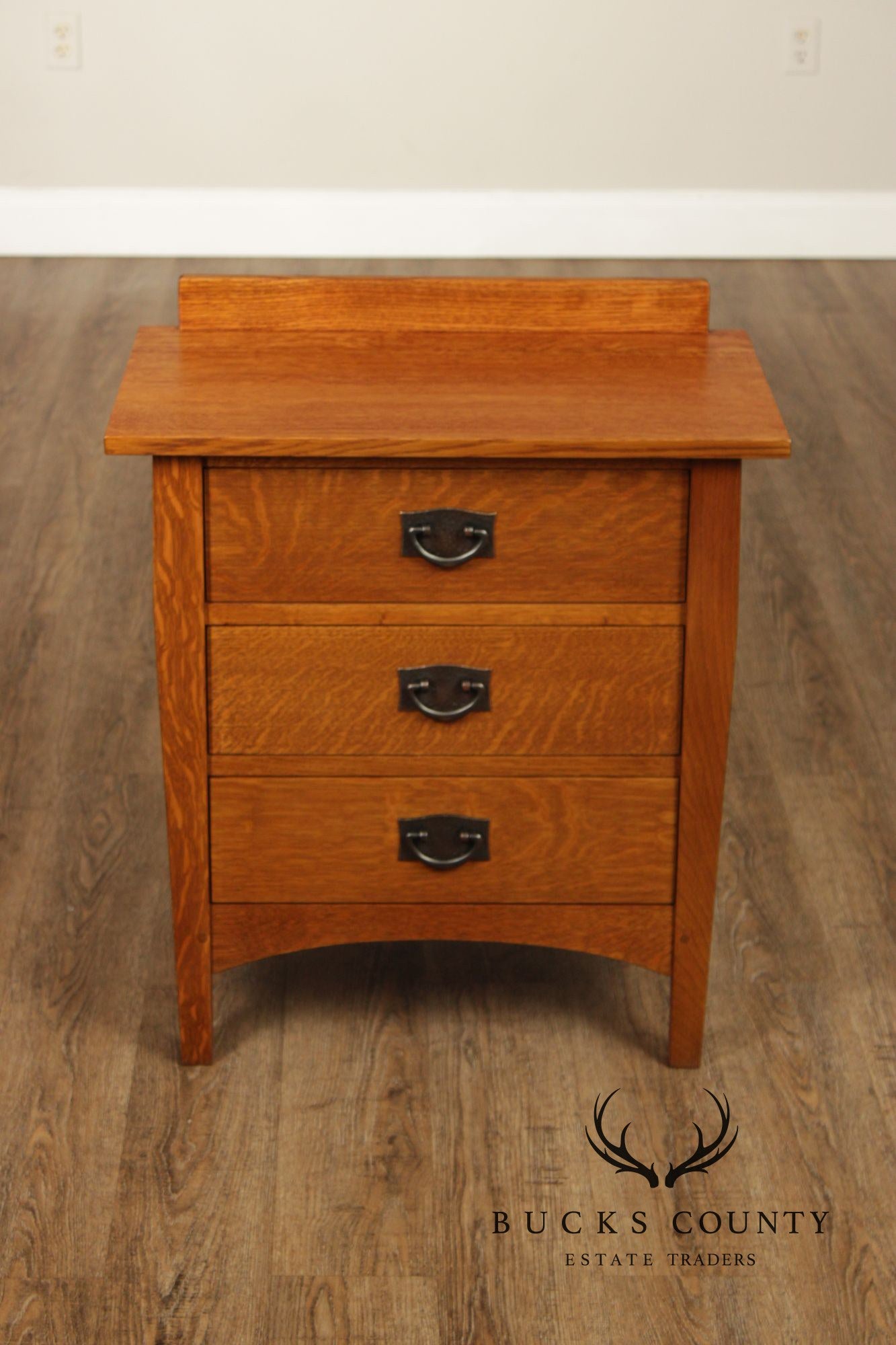 Stickley Mission Collection Harvey Ellis Oak Three Drawer Nightstand
