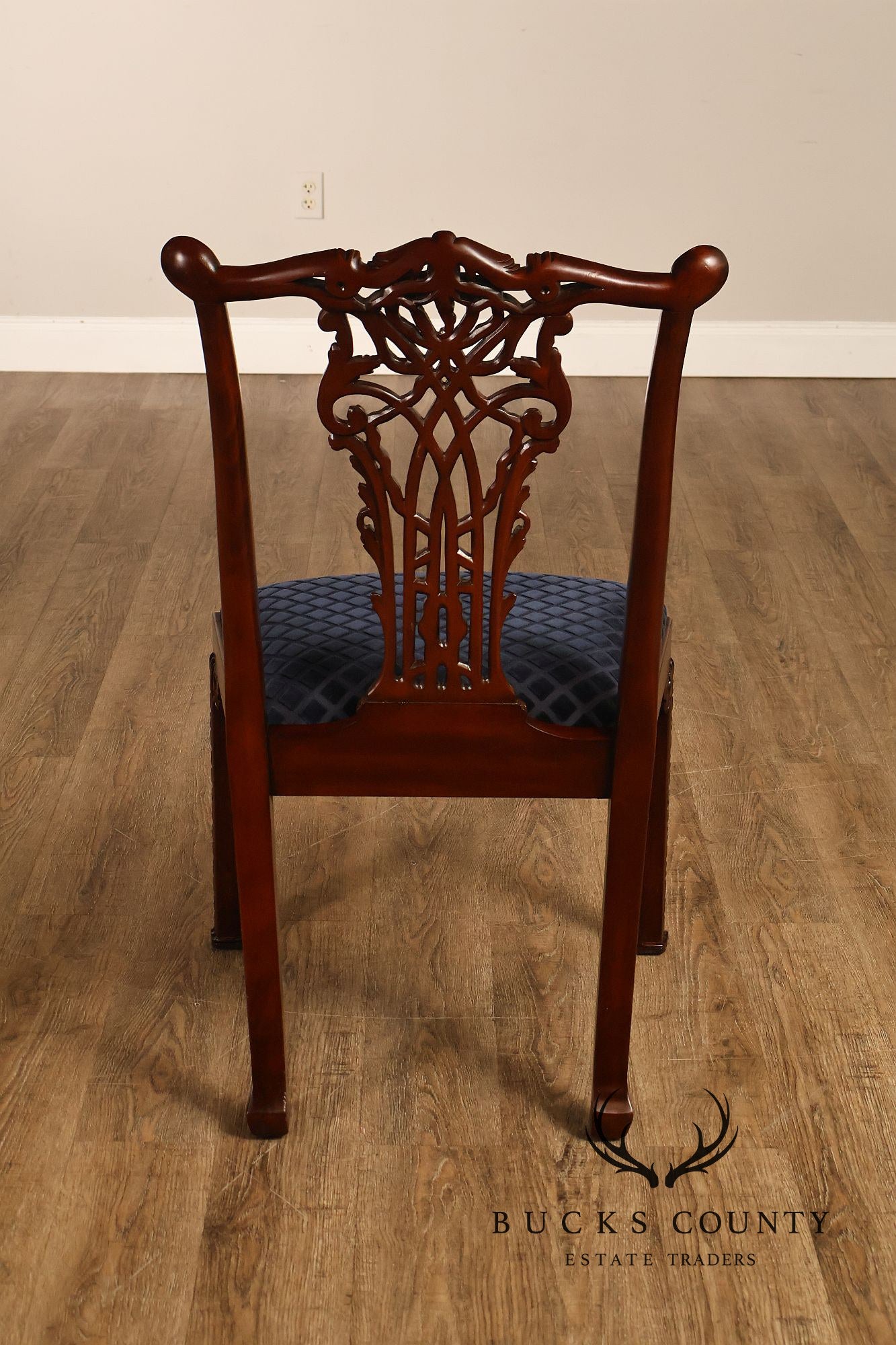 Maitland Smith Set Of 10 Chippendale Style Carved Mahogany Dining Chairs