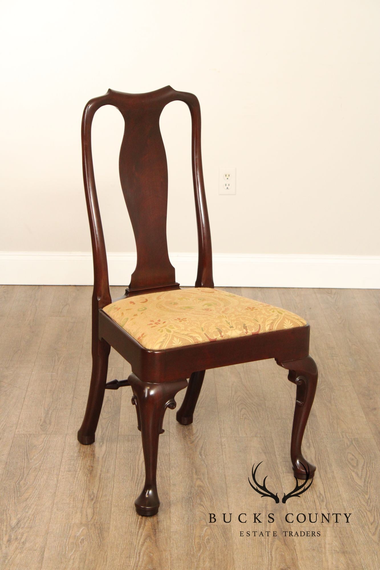 Stickley Williamsburg Reserve Set Of Six Mahogany Queen Anne Side Dining Chairs