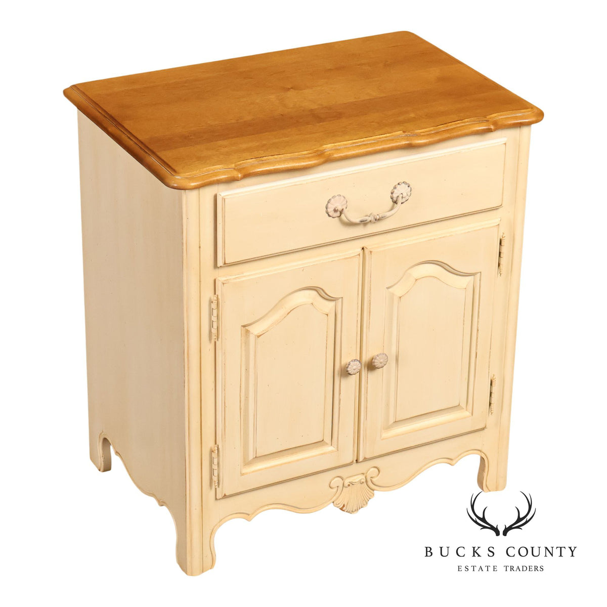 Ethan Allen 'Country French' Cream Painted Nightstand