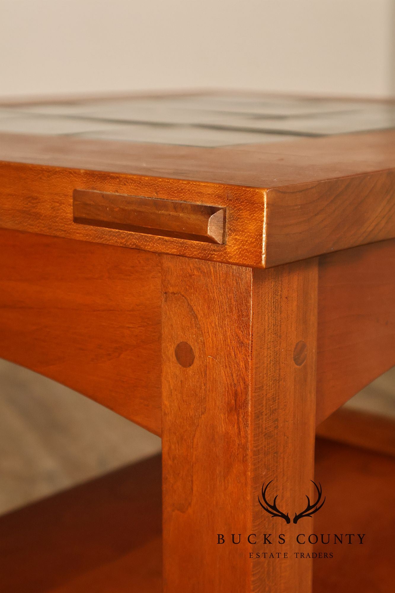 Stickley Mission Collection Tile Top Cherry End Table
