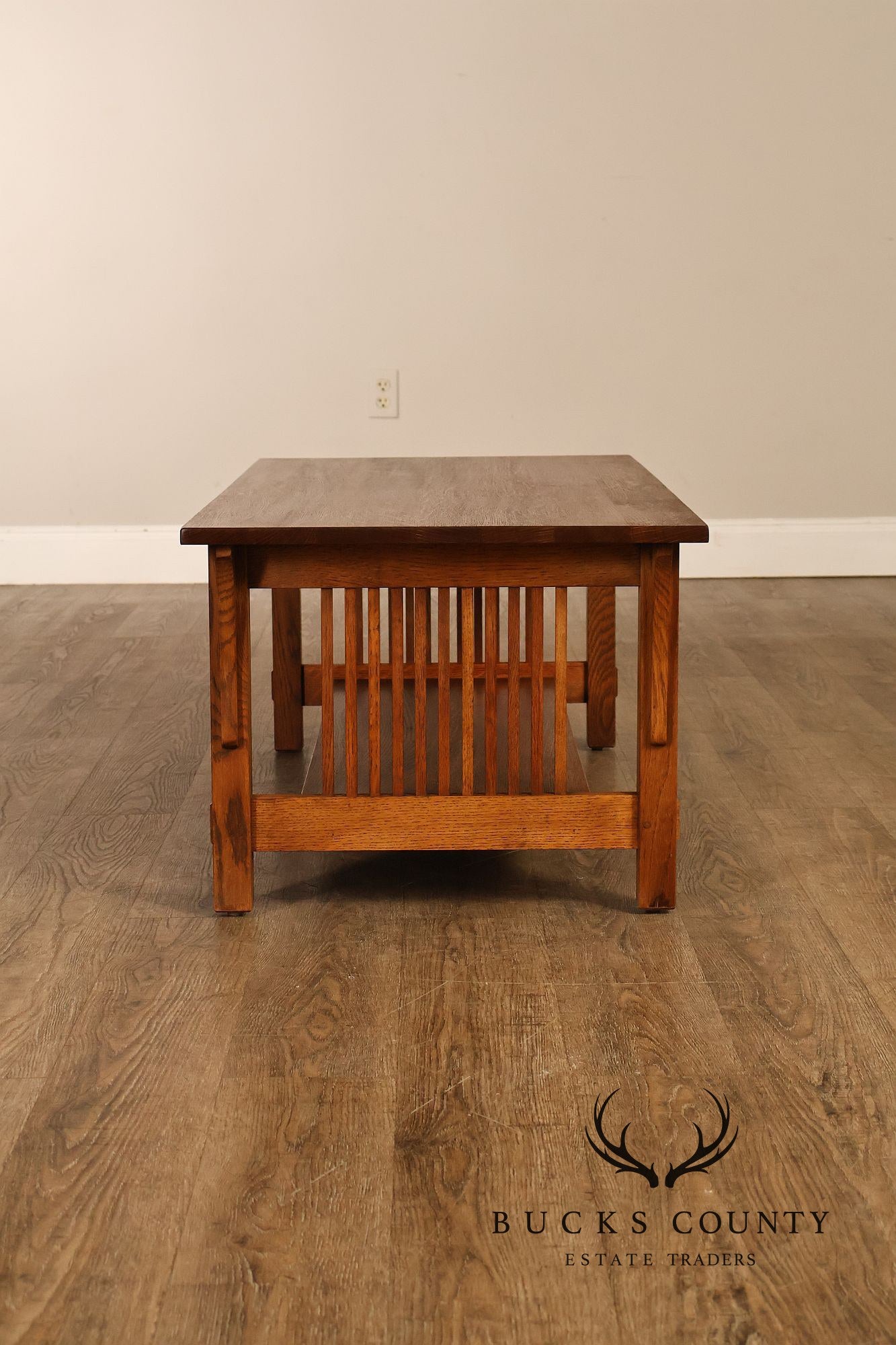 Stickley Mission Collection Oak Spindle Coffee Table