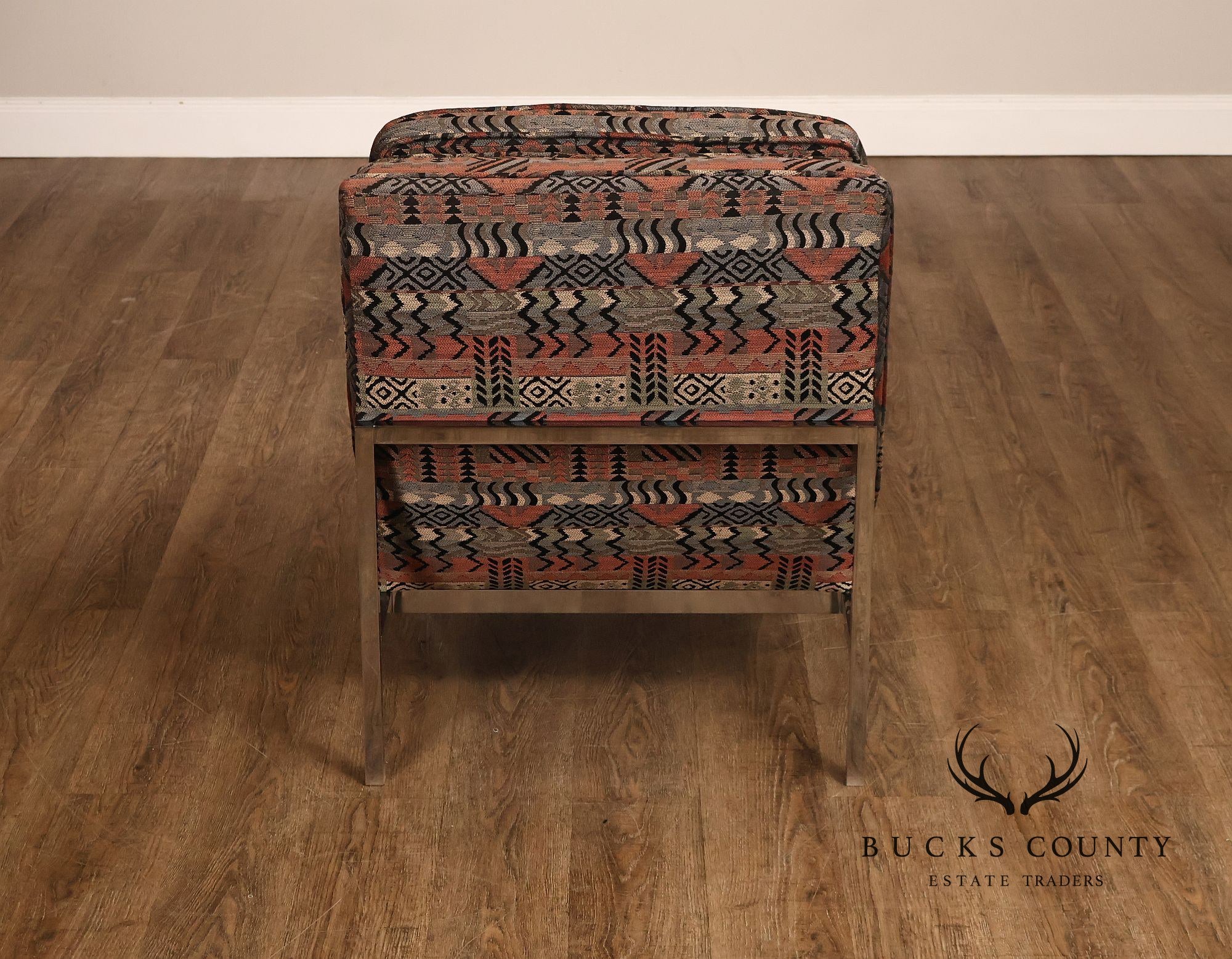 Florence Knoll Mid Century Modern Pair of Chrome Lounge Chairs