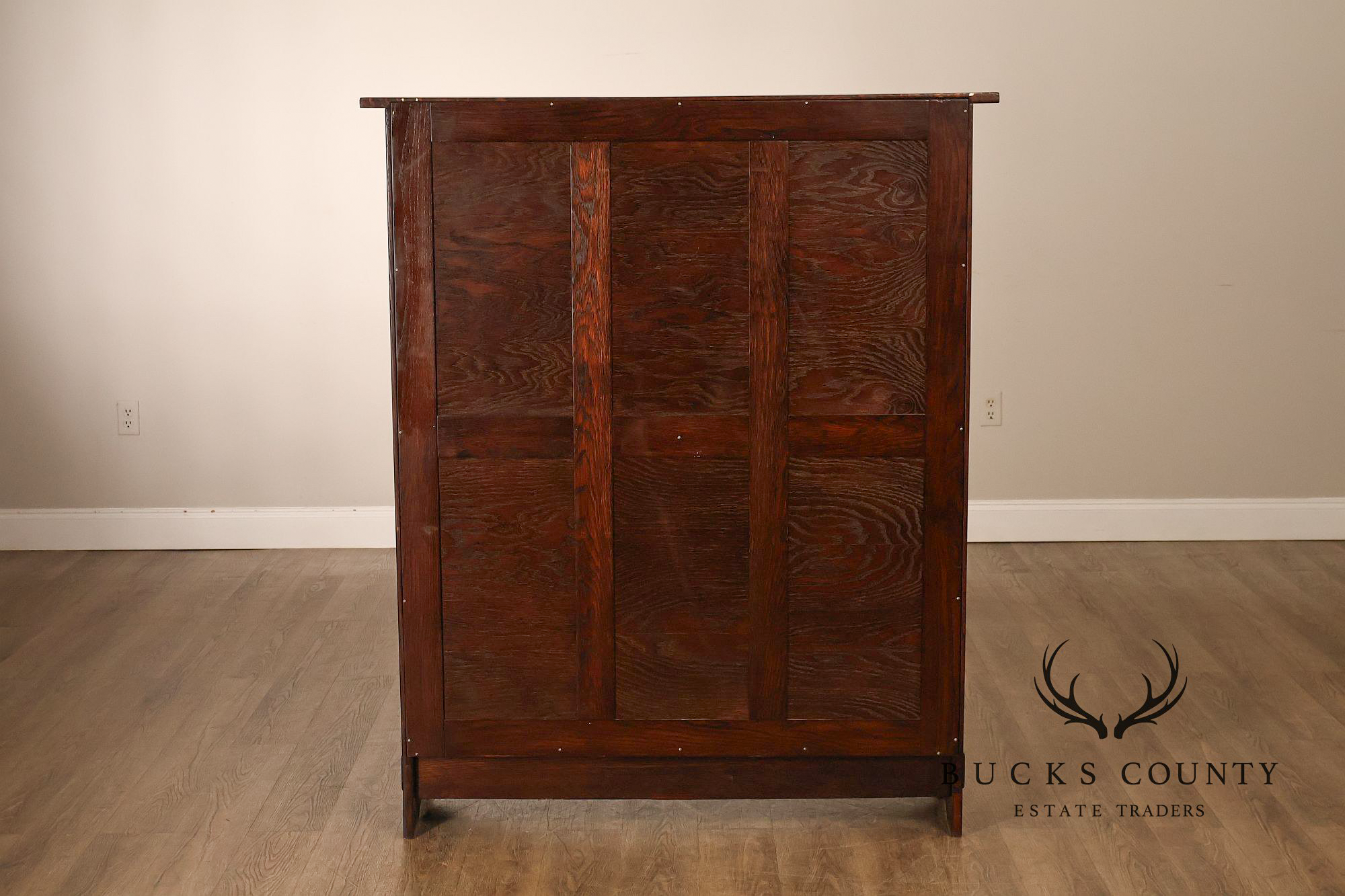 Harvey Ellis Style Mission Oak Bookcase Cabinet