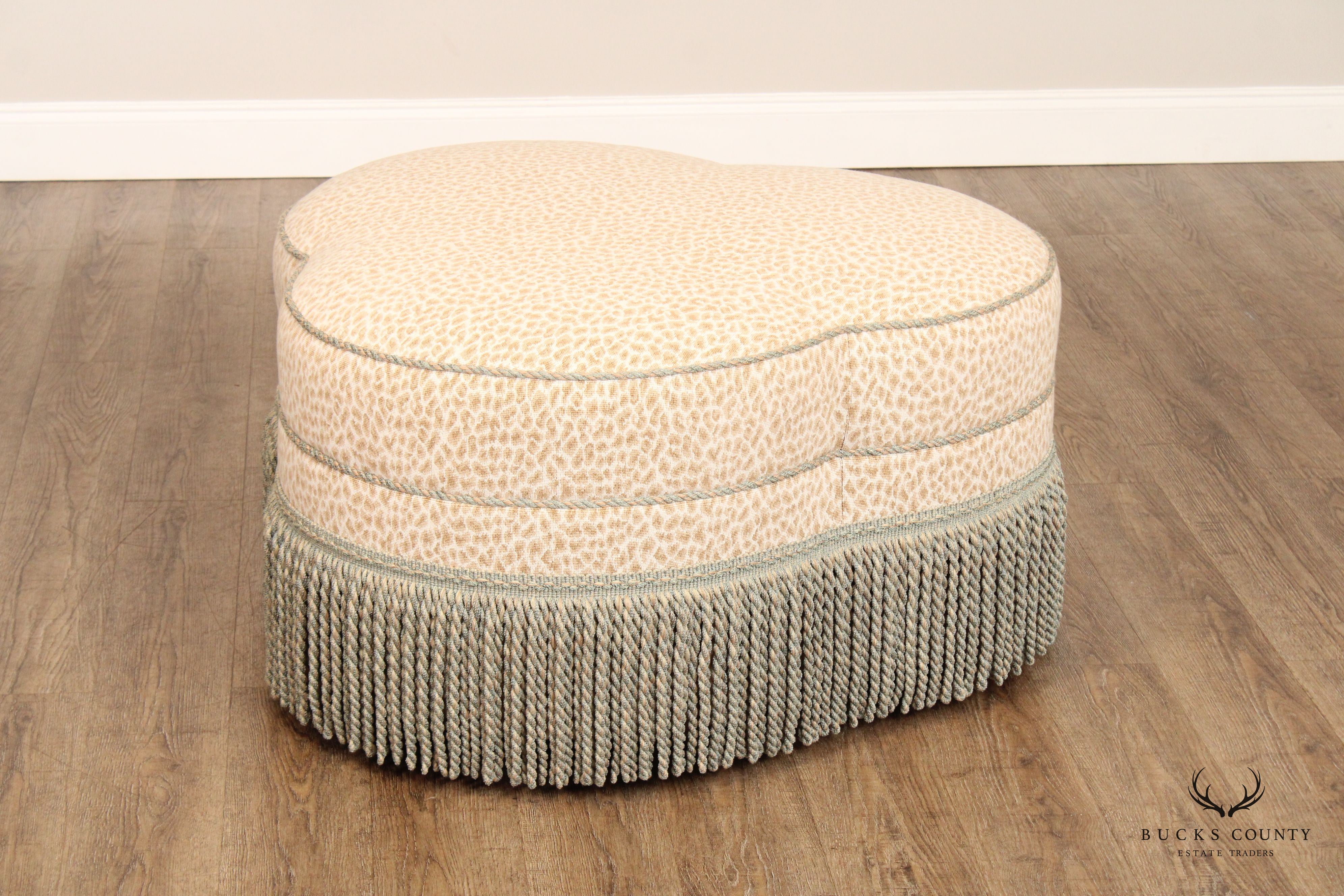 Sherrill Furniture Traditional Fringed Ottoman