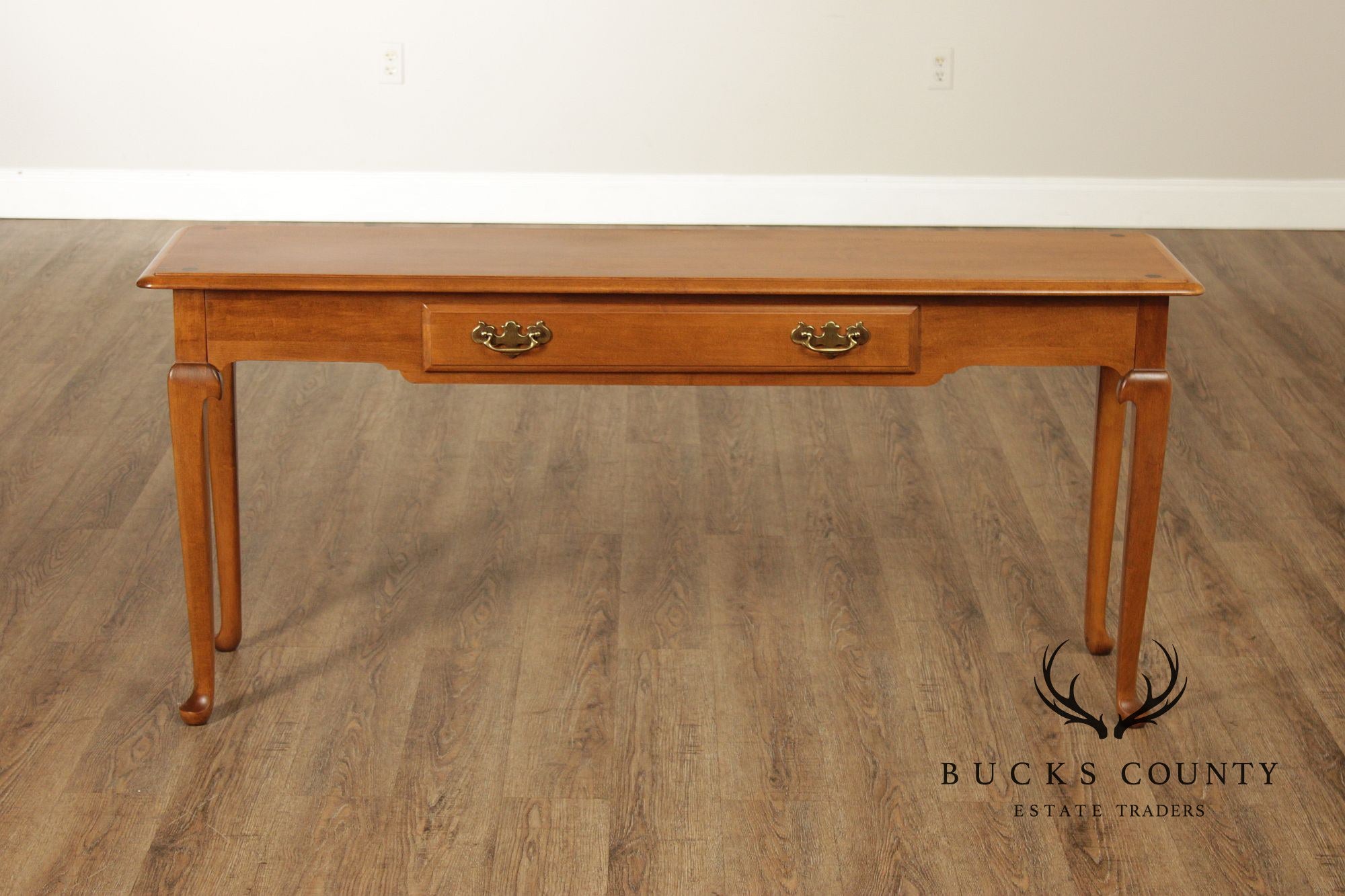 Ethan Allen Heirloom Nutmeg Solid Maple Console Table