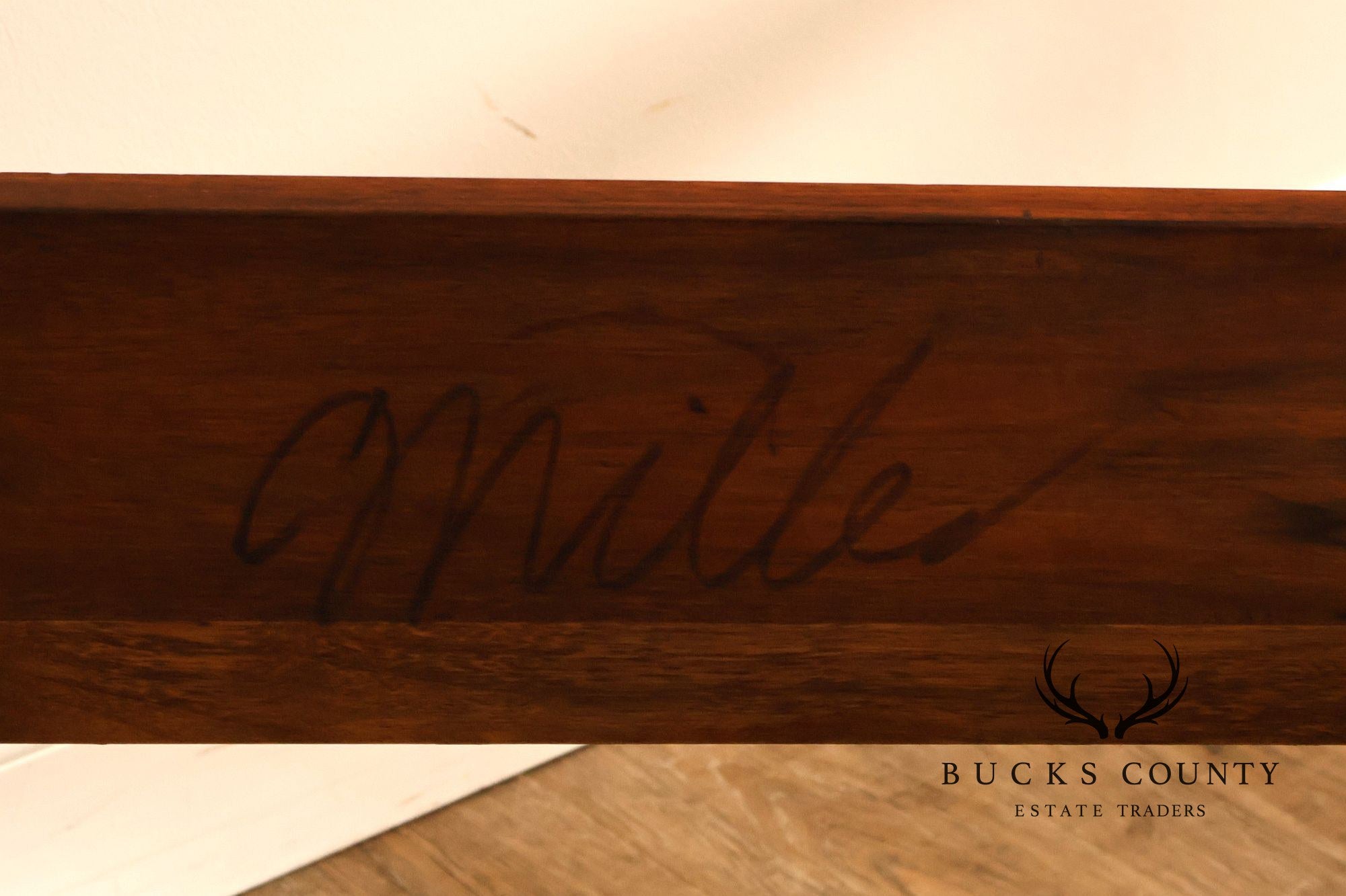 E.A. Clore & Sons Custom Walnut Queen Cannonball Bed