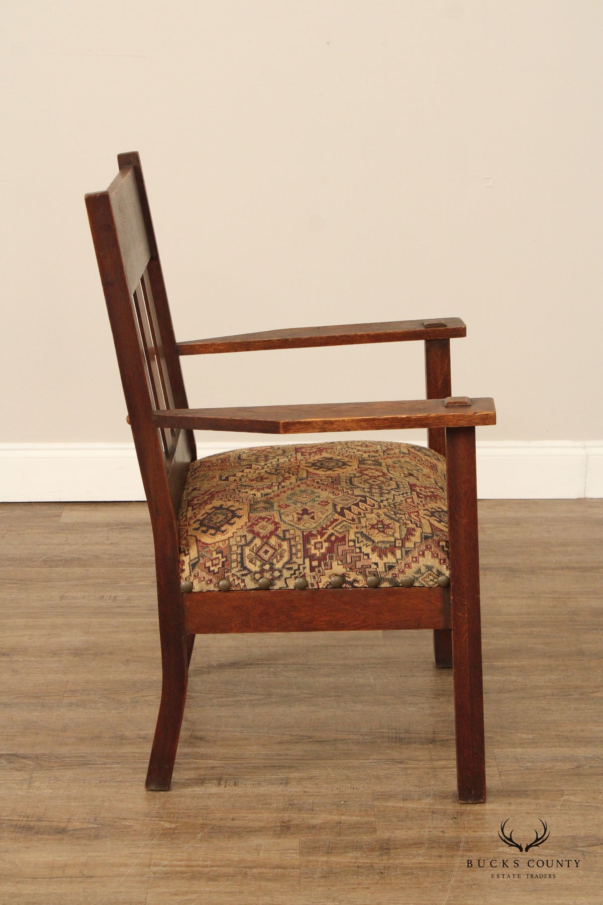 Antique Mission Oak Armchair