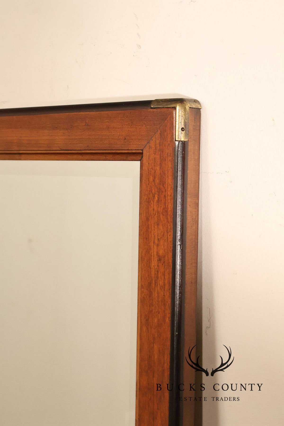 Campaign Style Brass Bound Mirror