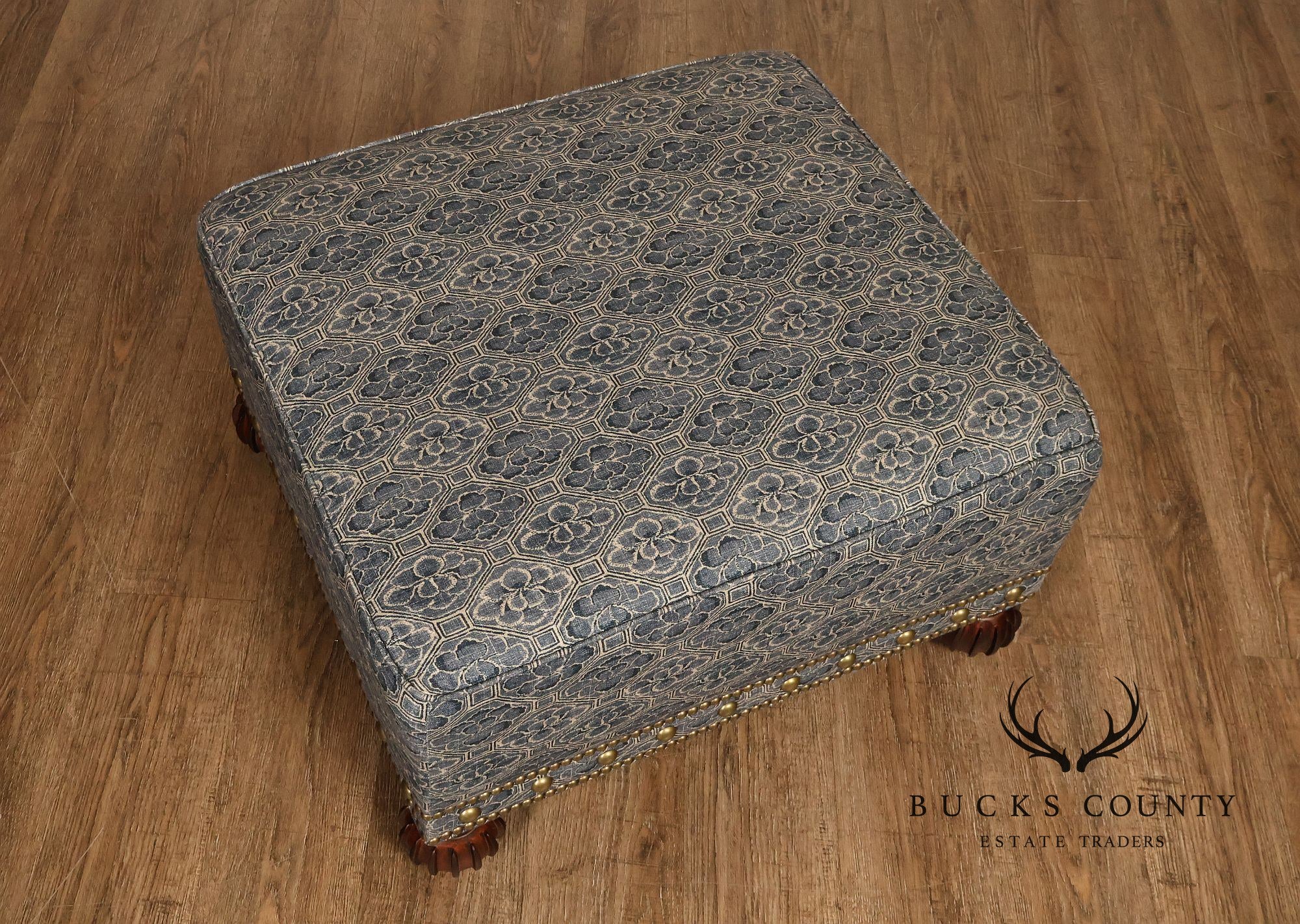 Traditional Style Custom Upholstered Ottoman