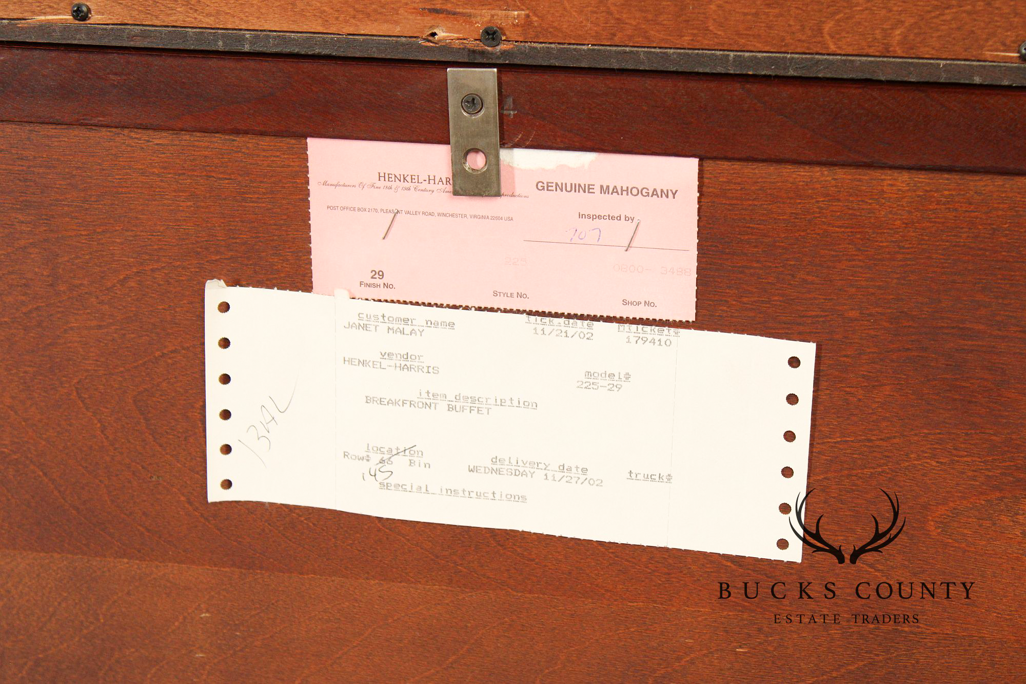 Henkel Harris Regency Style Mahogany Breakfront China Cabinet