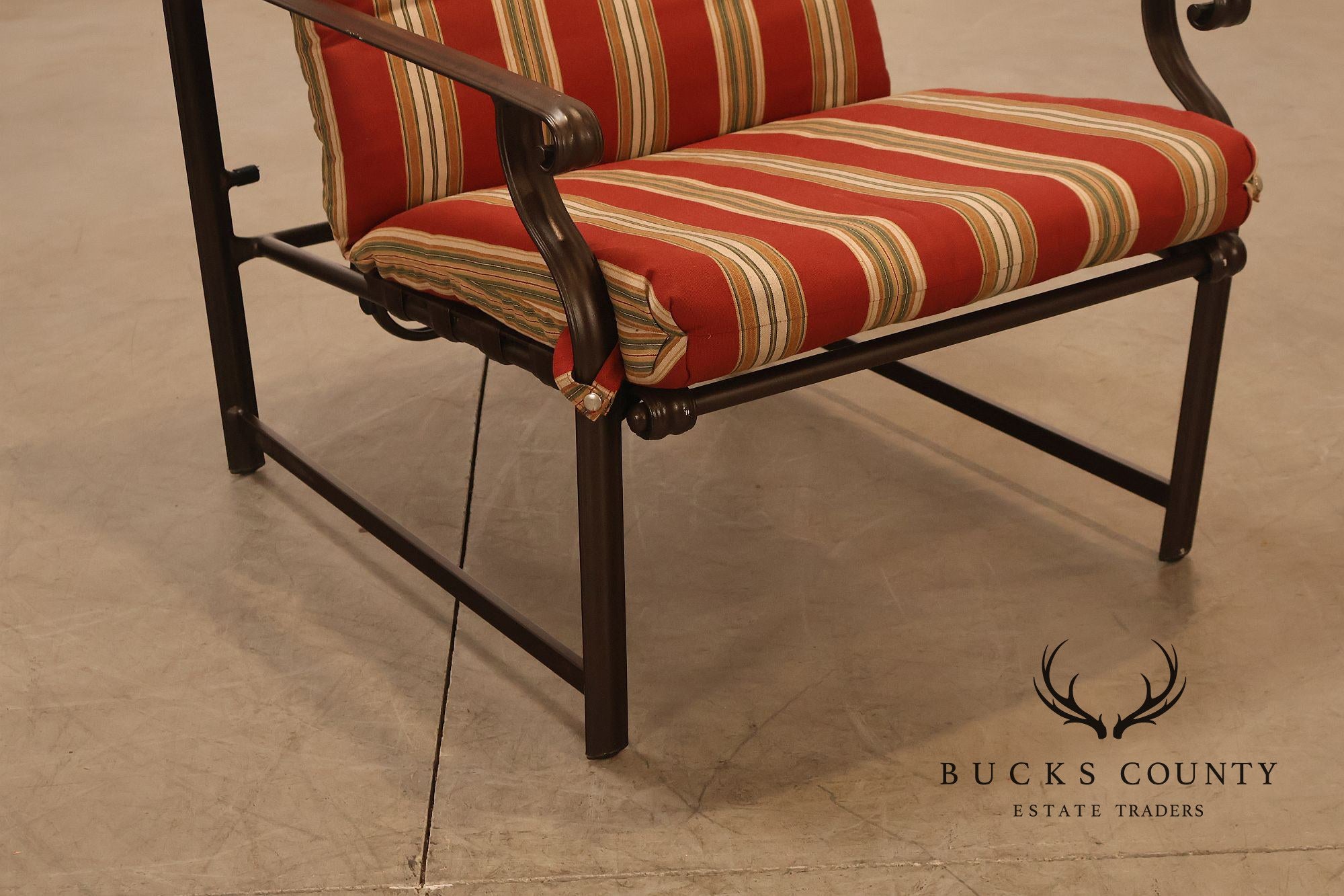 Brown Jordon Outdoor Patio Reclining Lounge Chair with Ottoman