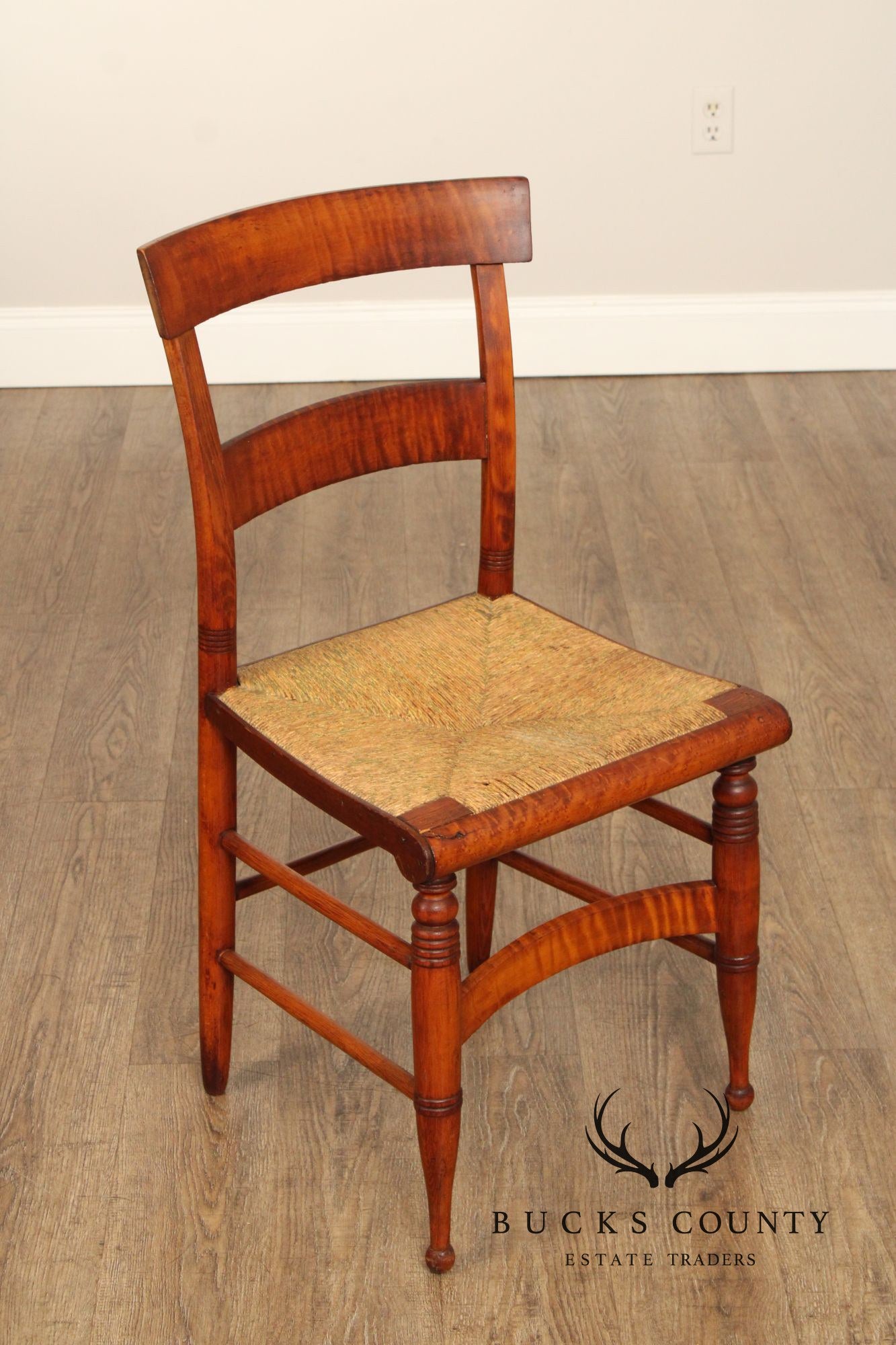 Antique American Tiger Maple Side Chair