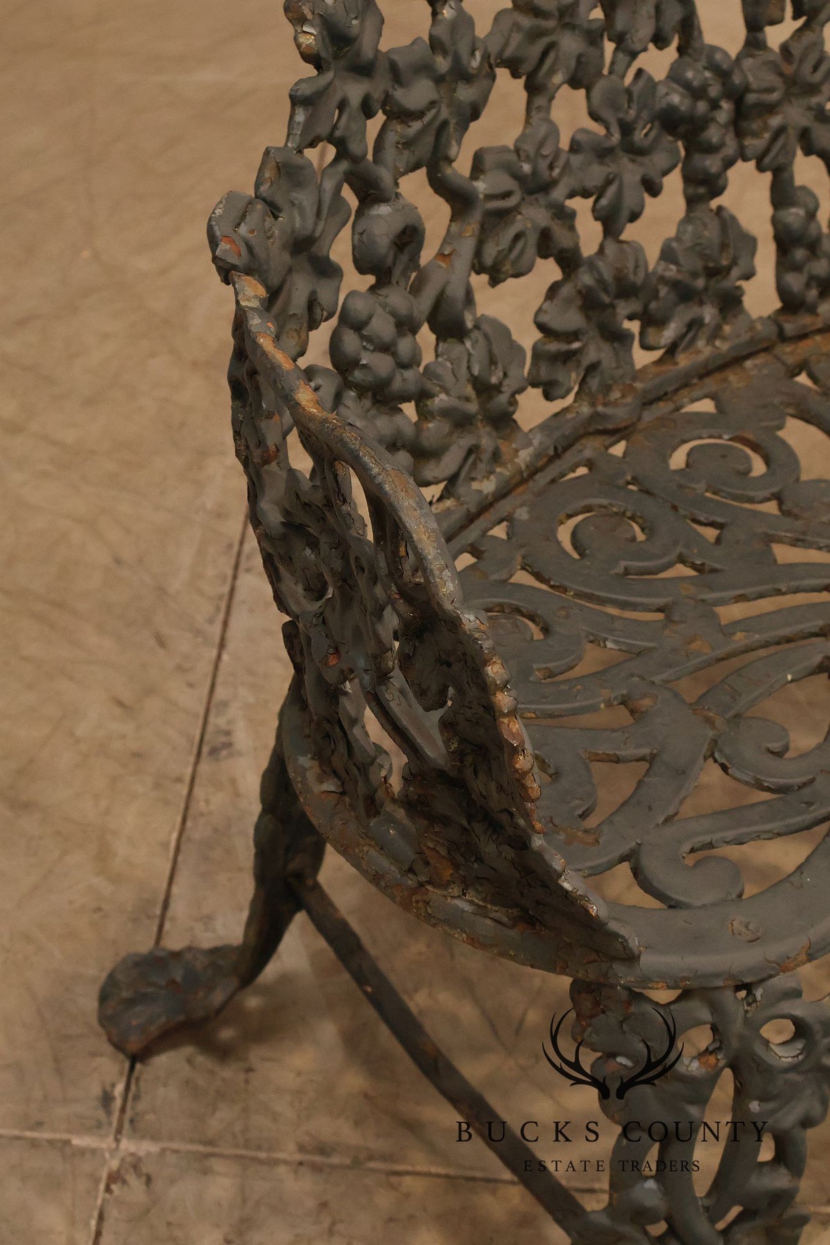 Antique Victorian Cast Iron Garden Bench