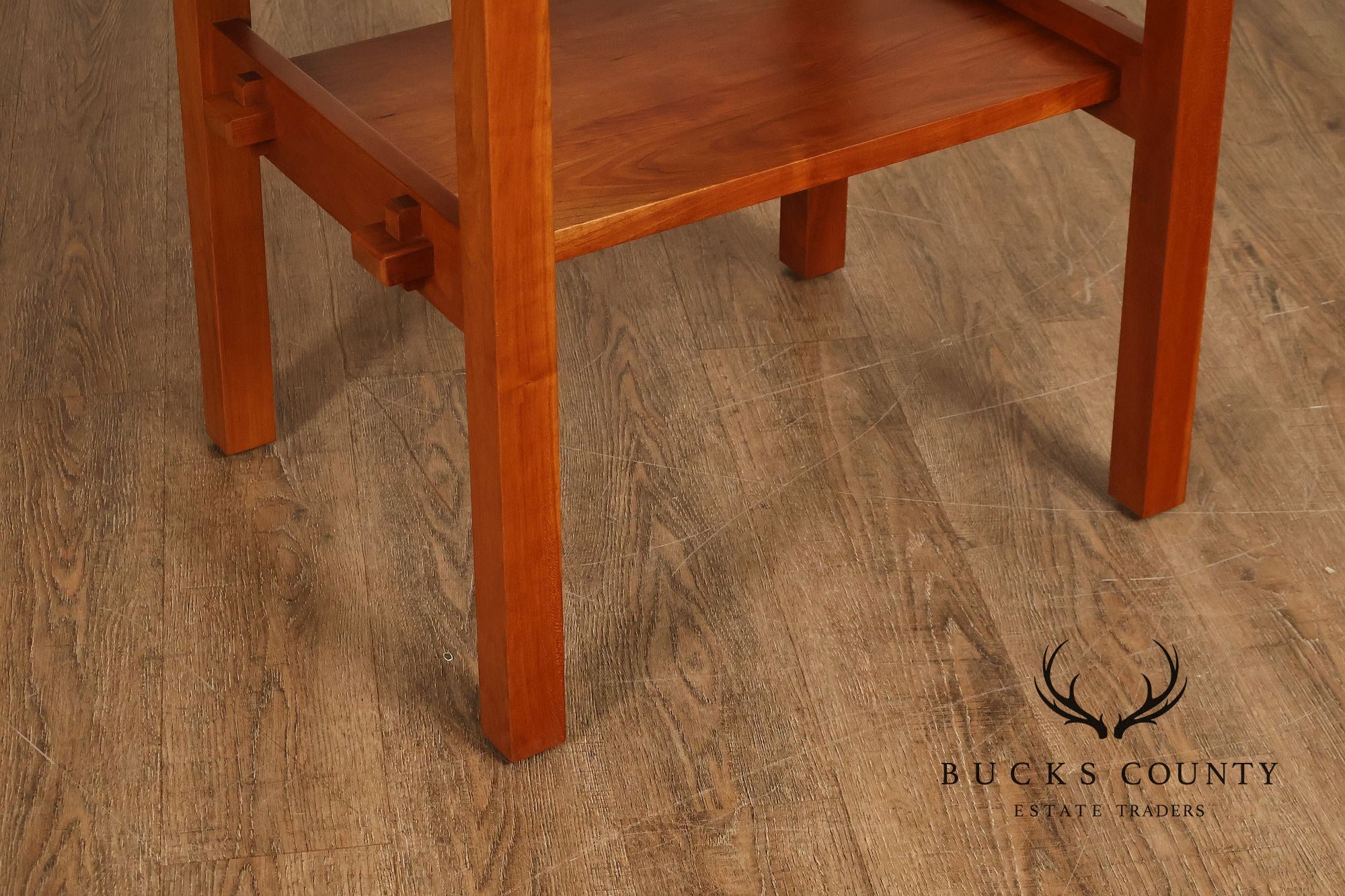 Stickley Mission Collection Pair Of Cherry Tile Top End Tables