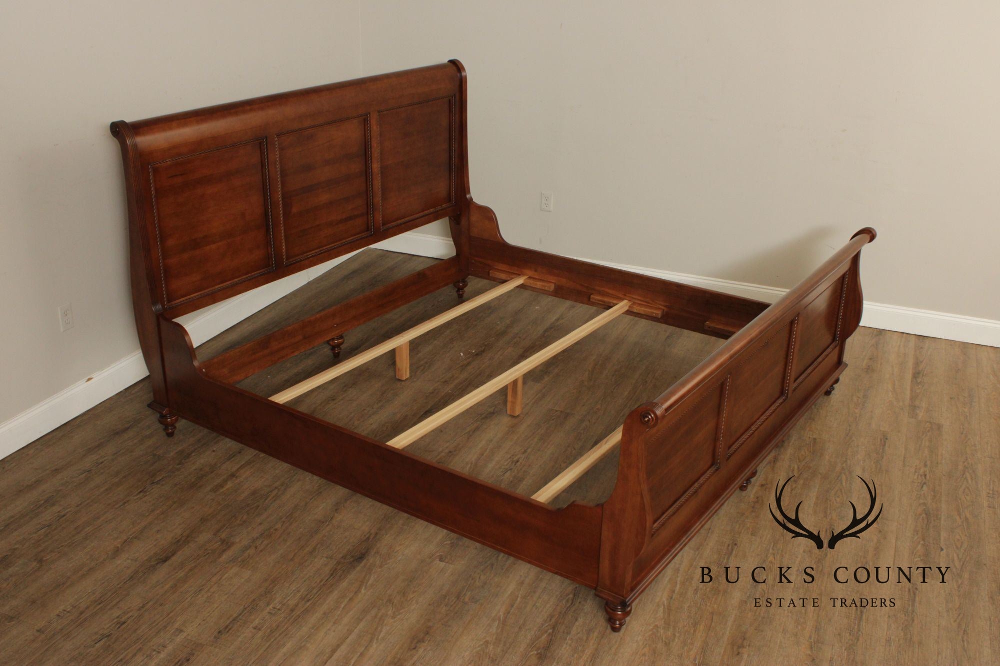 Durham Furniture 'Savile Row' Solid Maple King Sleigh Bed