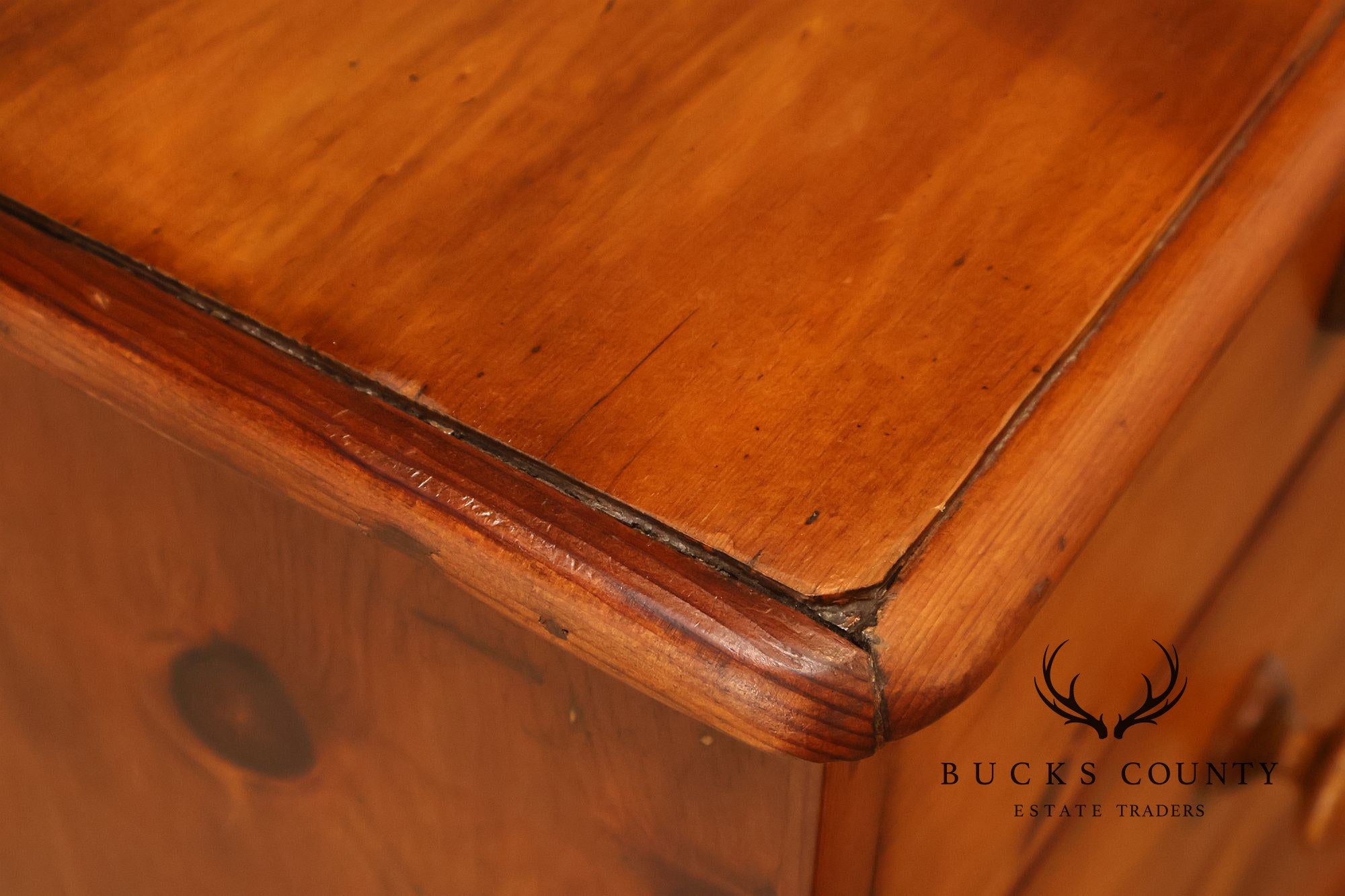 Antique Cottage Pine Chest Of Drawers