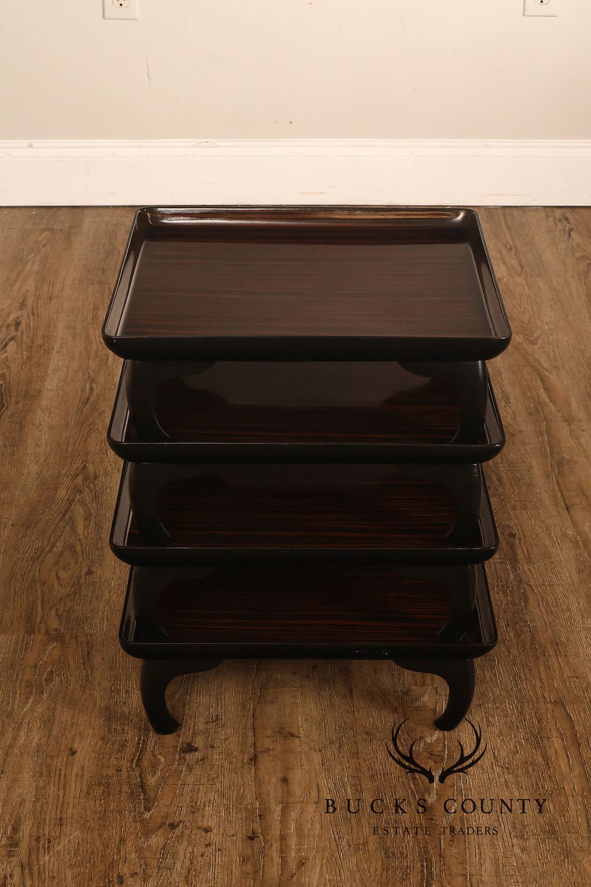 Ming Style Tiered Macassar Ebony Stacking Side Tables