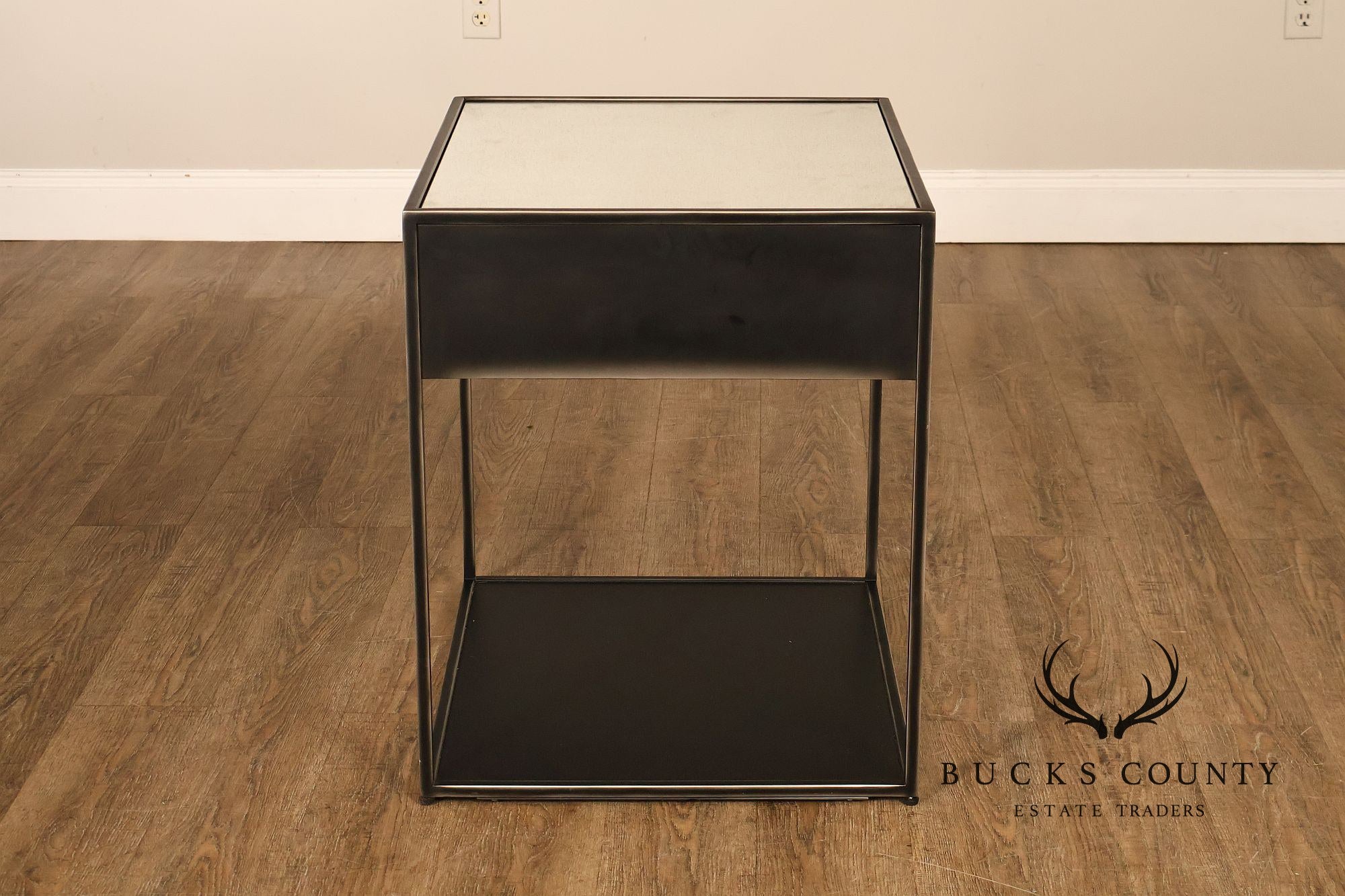 Restoration Hardware Pair Of Gramercy Mirrored End Tables