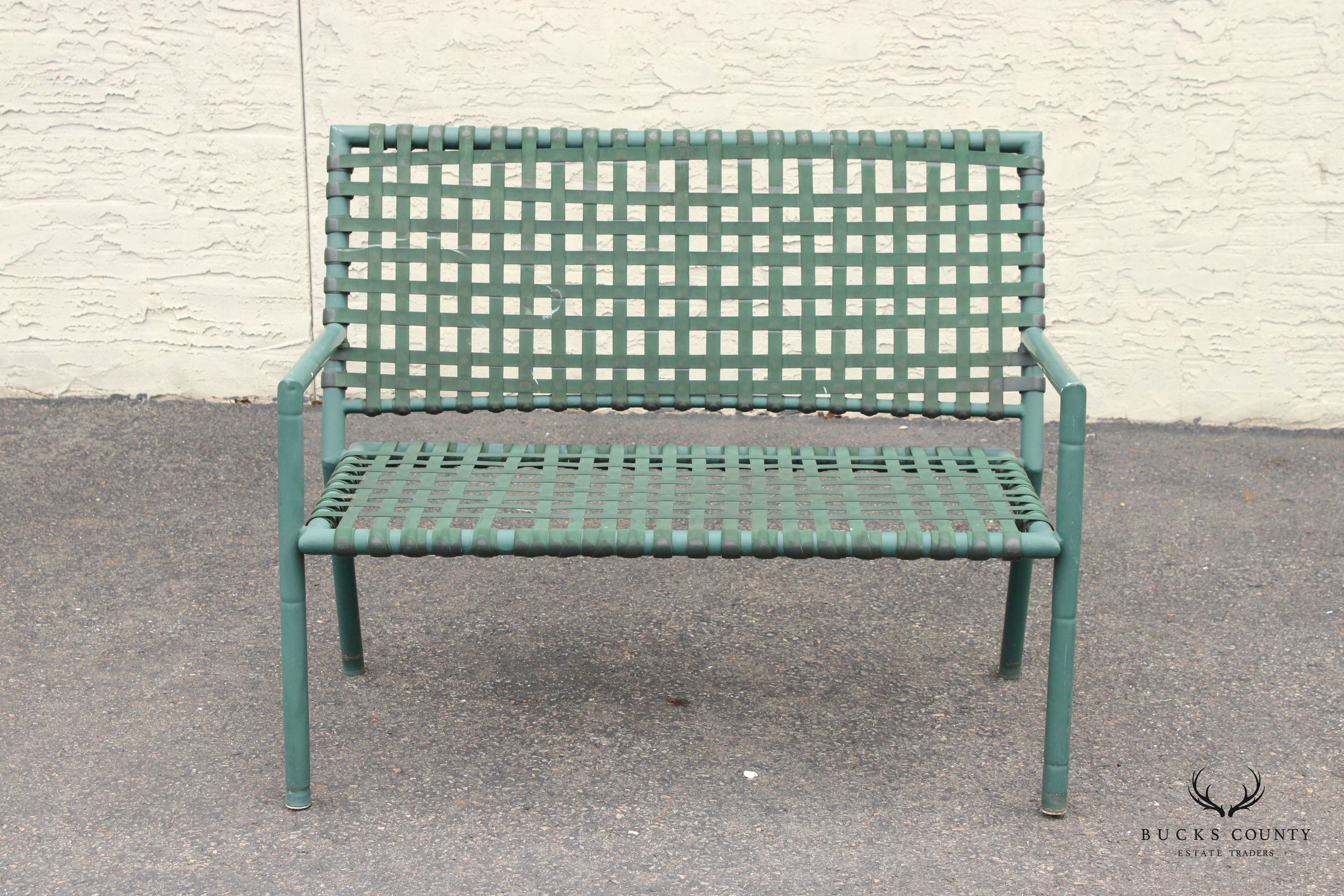 Hauser Vintage Faux Bamboo Outdoor Patio Bench