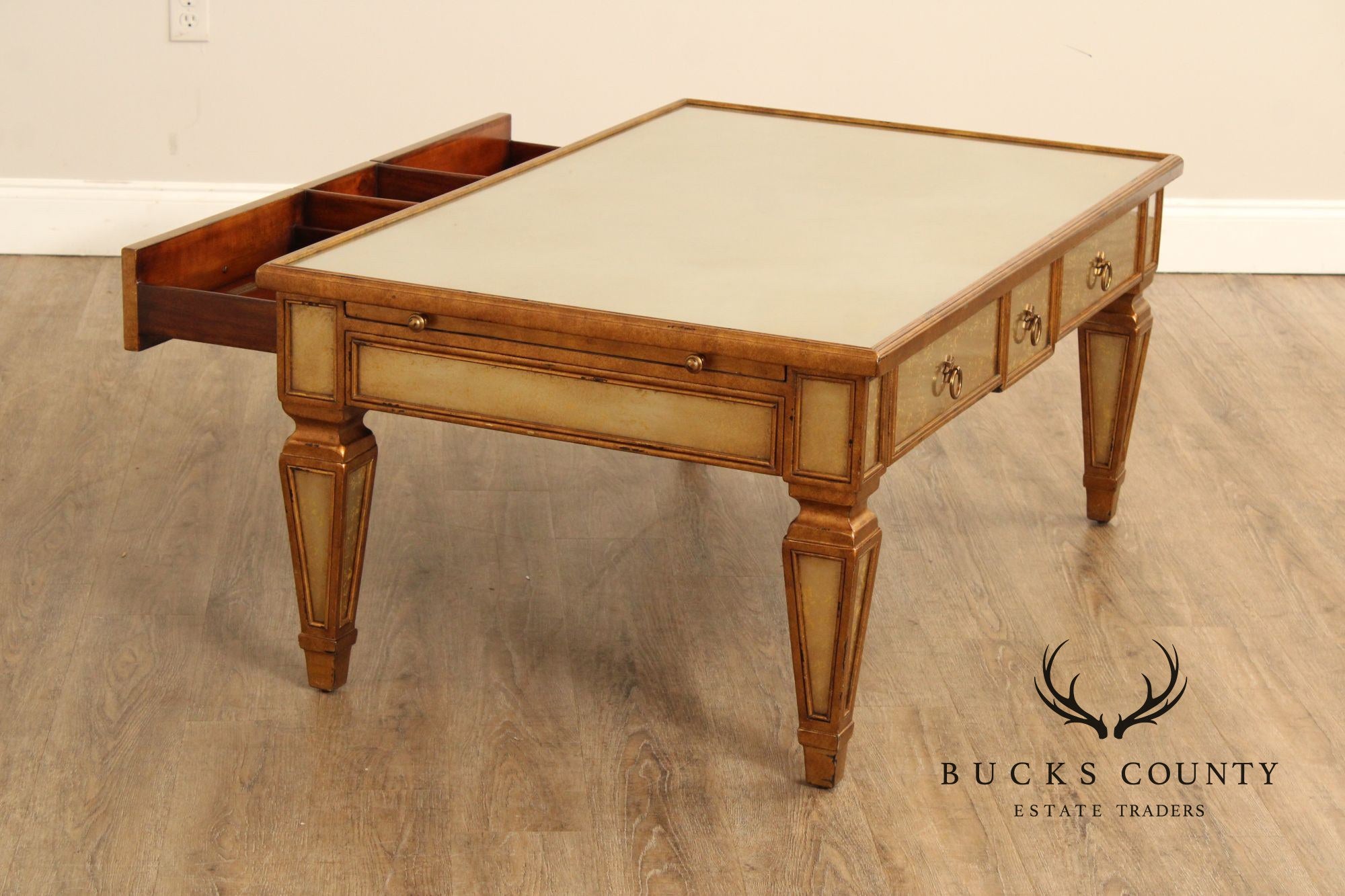 Theodore Alexander Neoclassical Style Eglomise Coffee Table