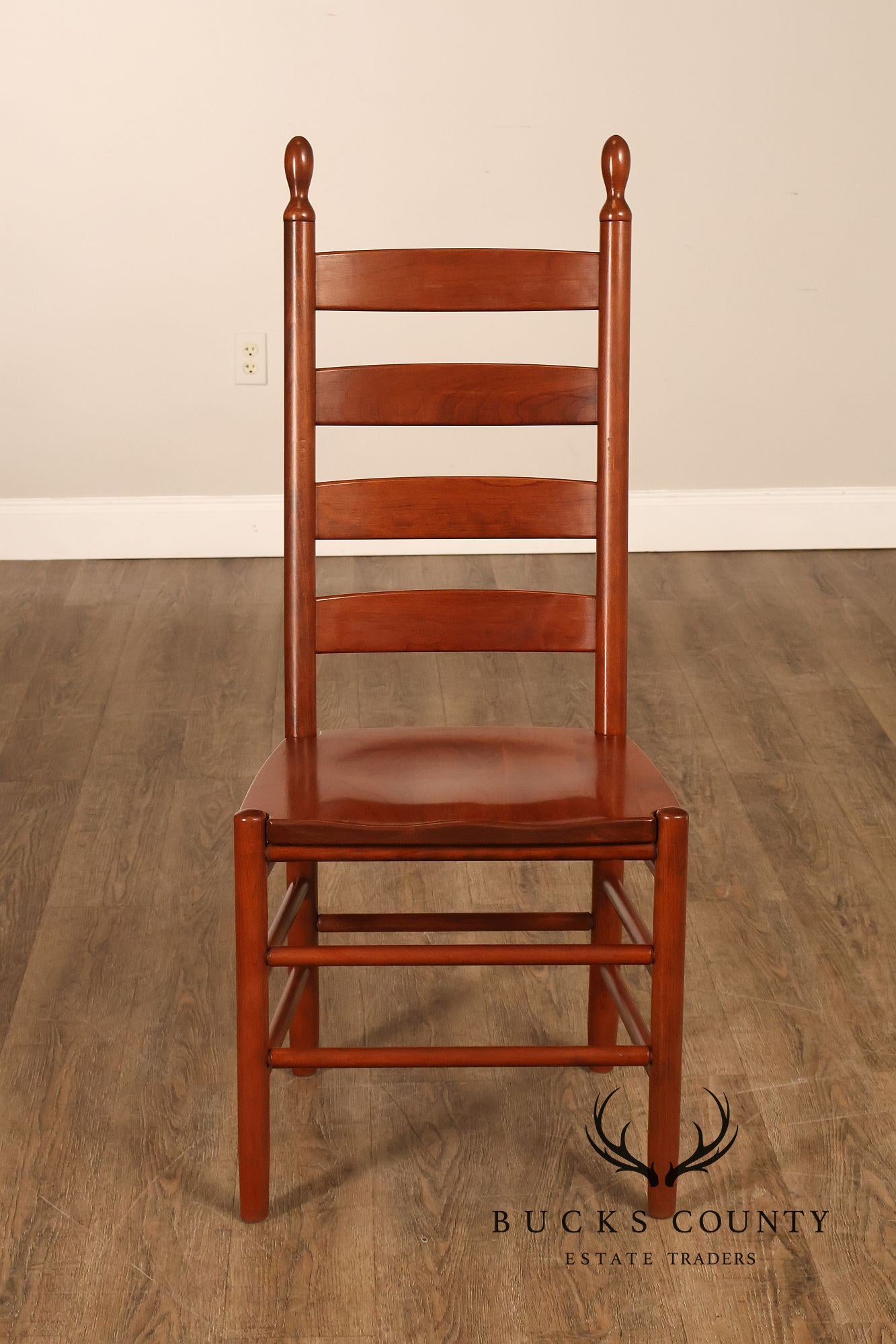 The Keystone Collection Set of Four Solid Cherry Ladder Back Dining Chairs