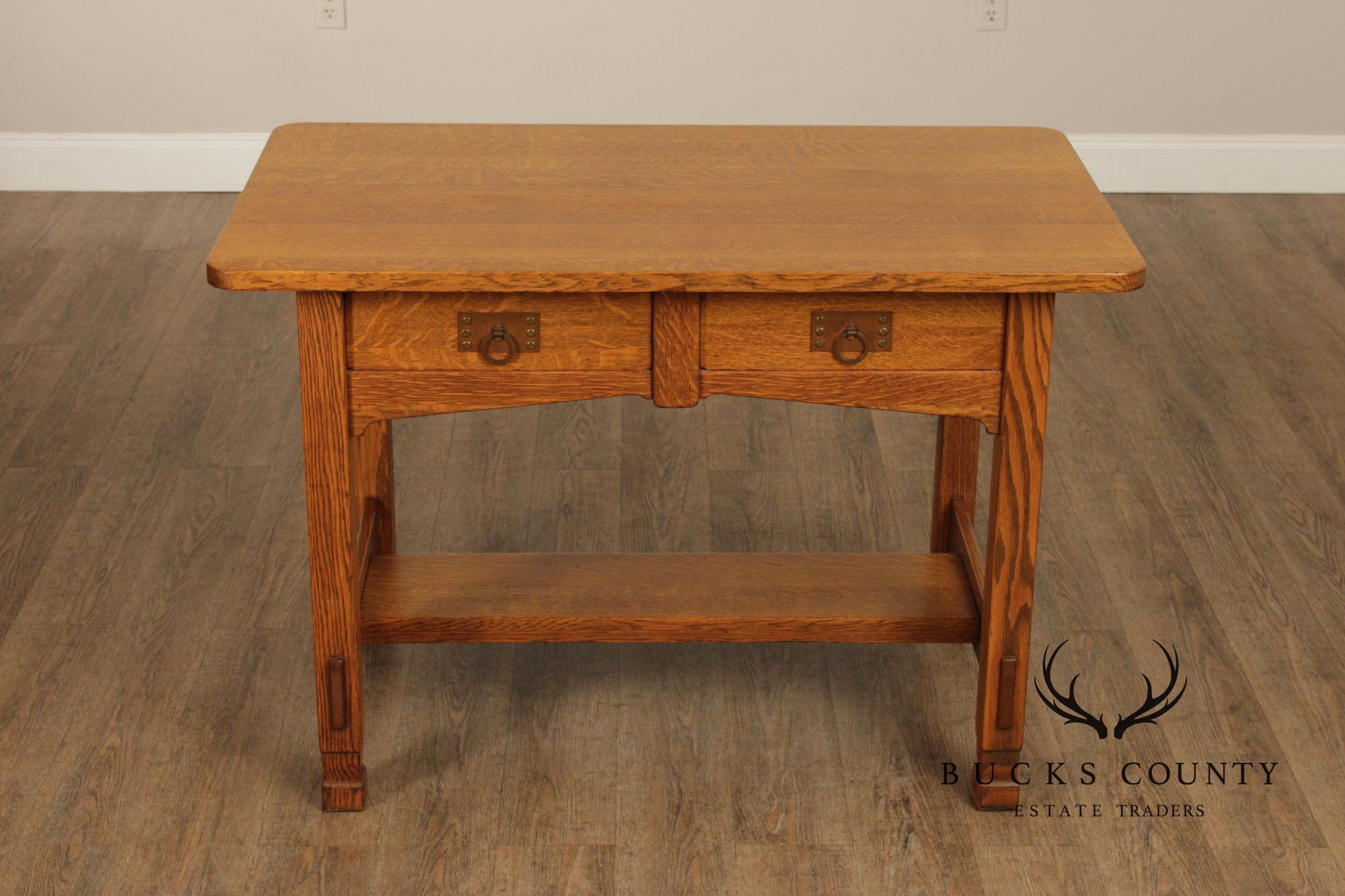 Stickley Brothers Antique Mission Oak Library Table