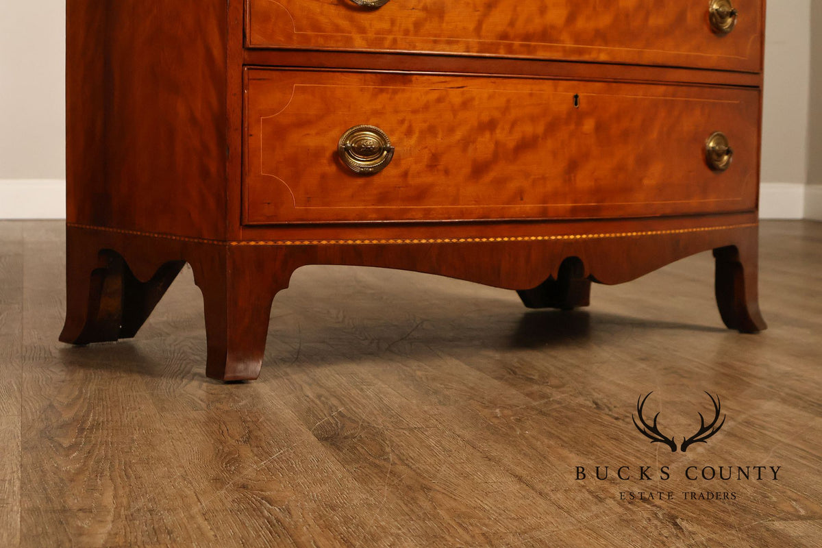 Federal Style Mahogany Bow Front Chest of Drawers