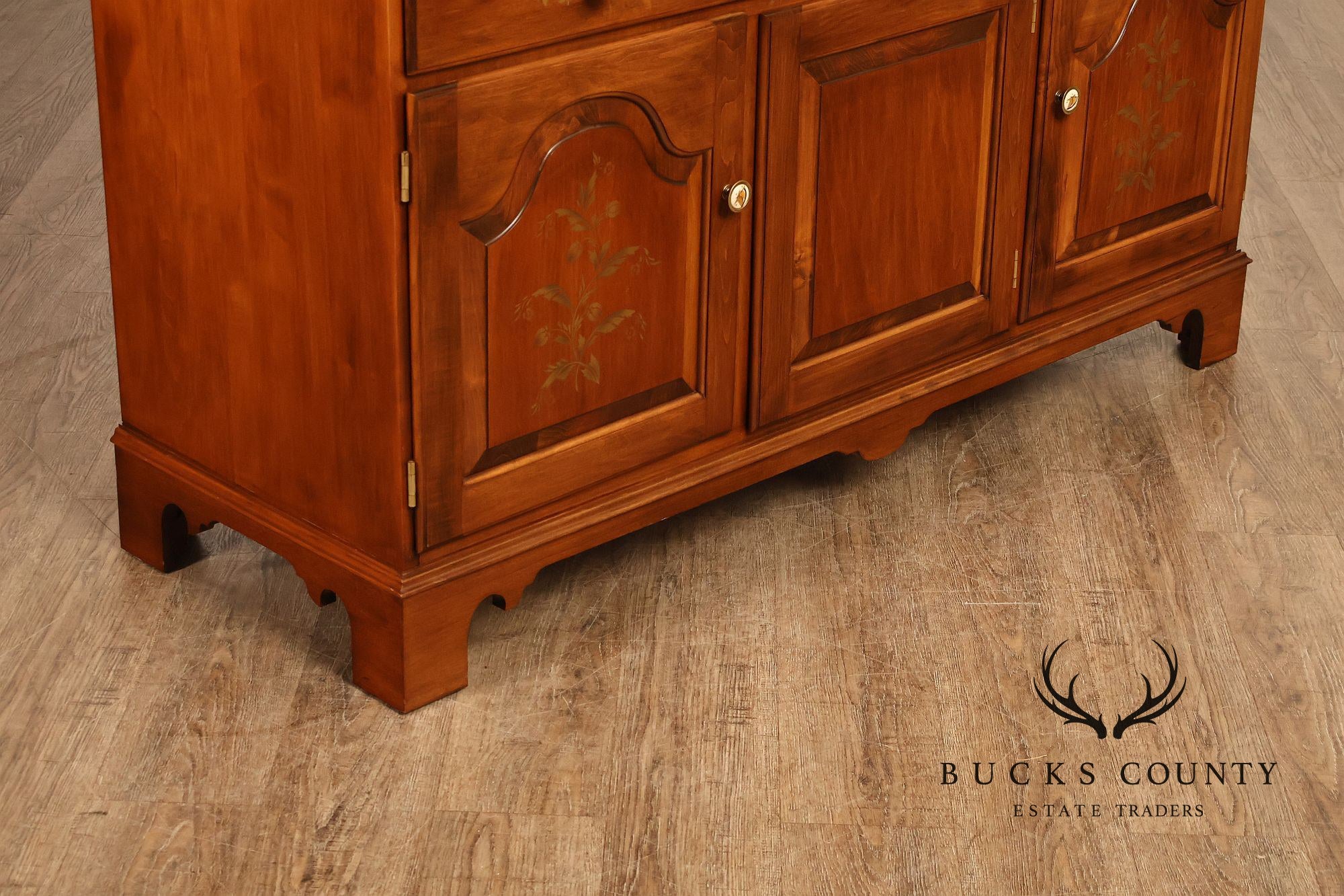 Hitchcock Two Piece Maple Step Back Hutch