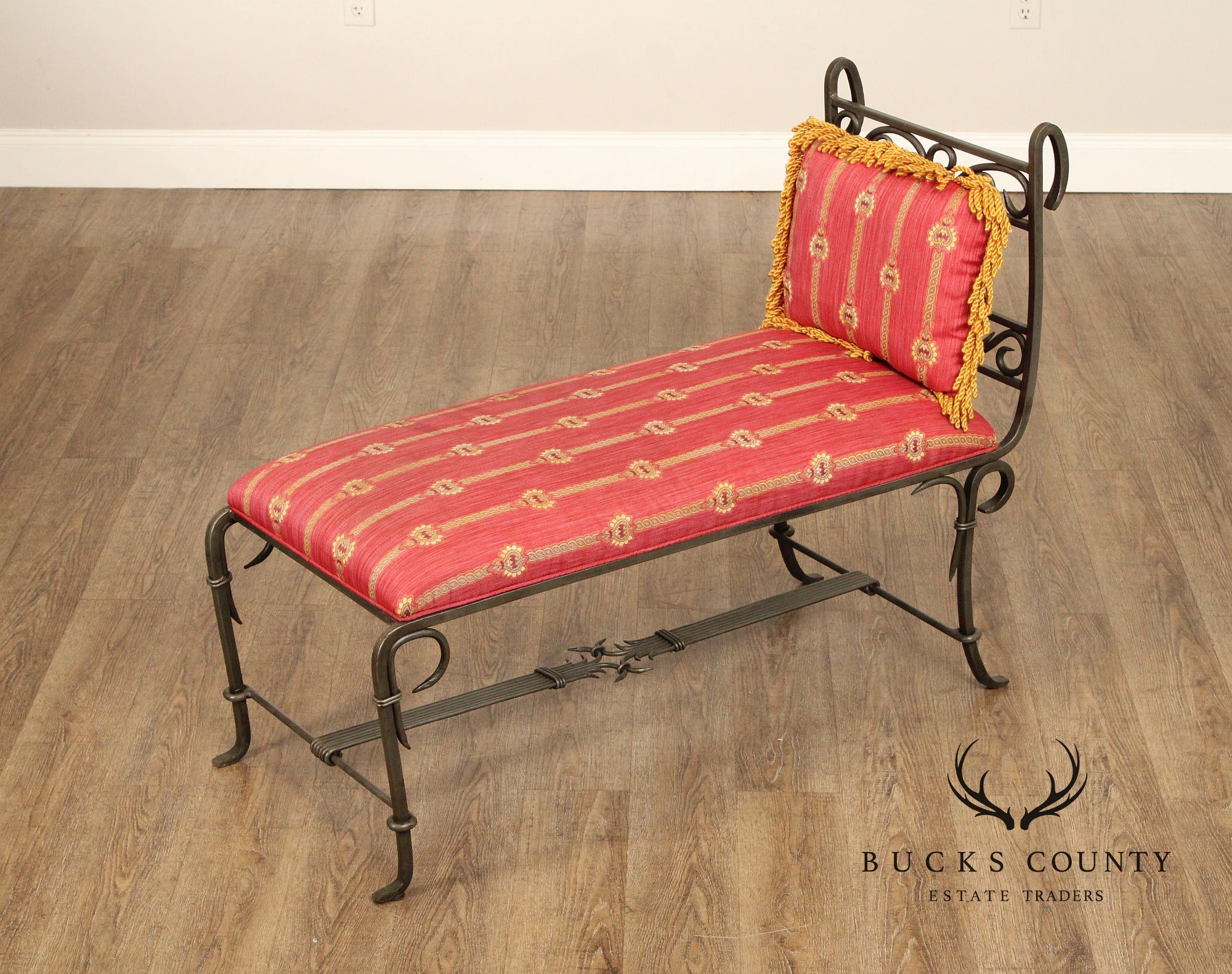 Vintage Wrought Iron Chaise Lounge